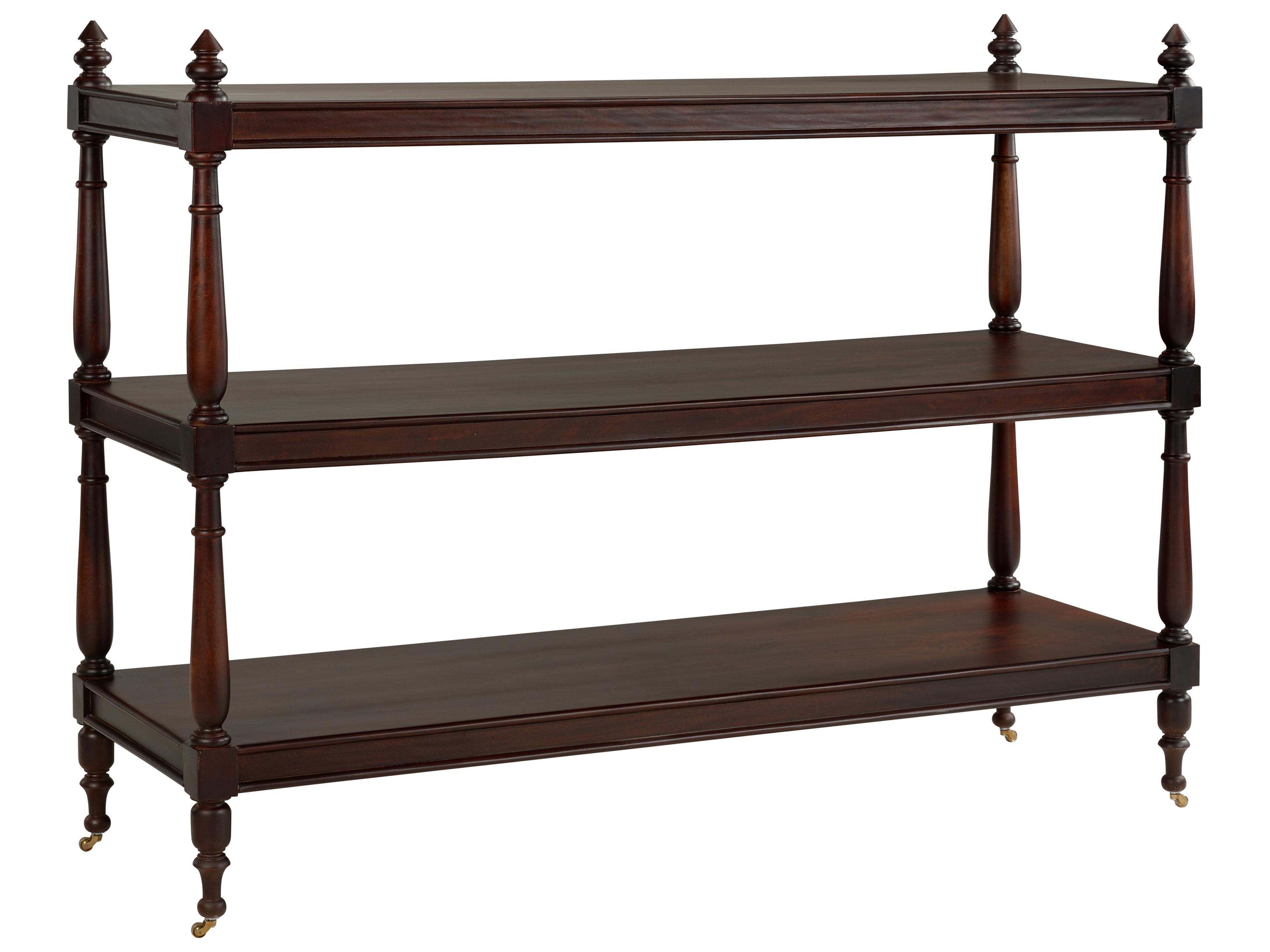 Bill Cain Wood Brown Mahogany Bar Cart