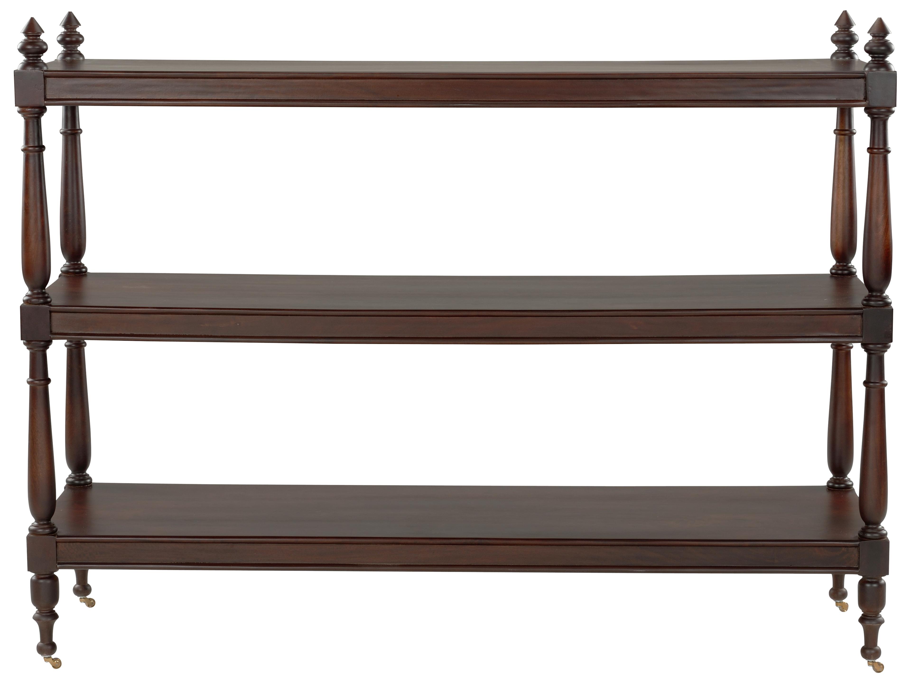 Chelsea House Bill Cain Wood Brown Mahogany Bar Cart