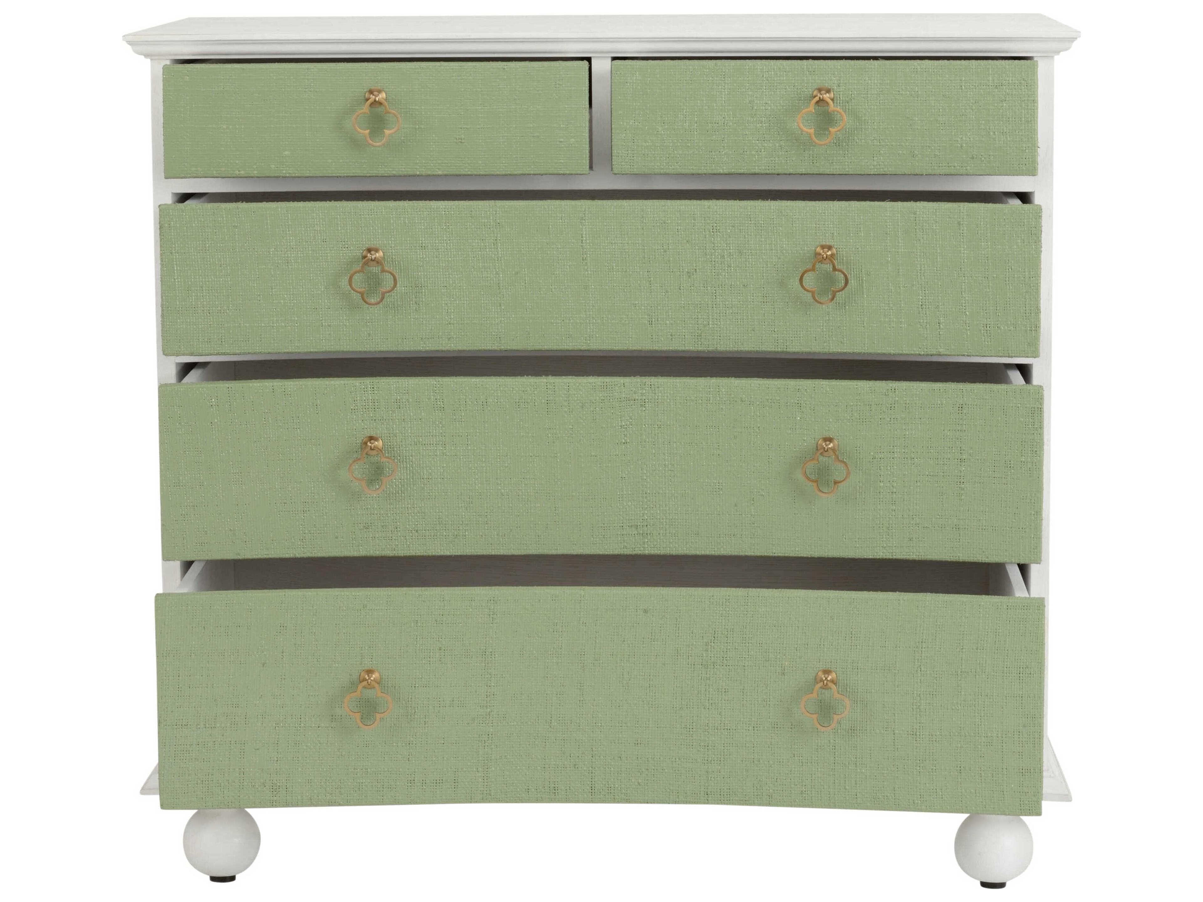 Chelsea House Bill Cain Maxwell White Green Accent Chest