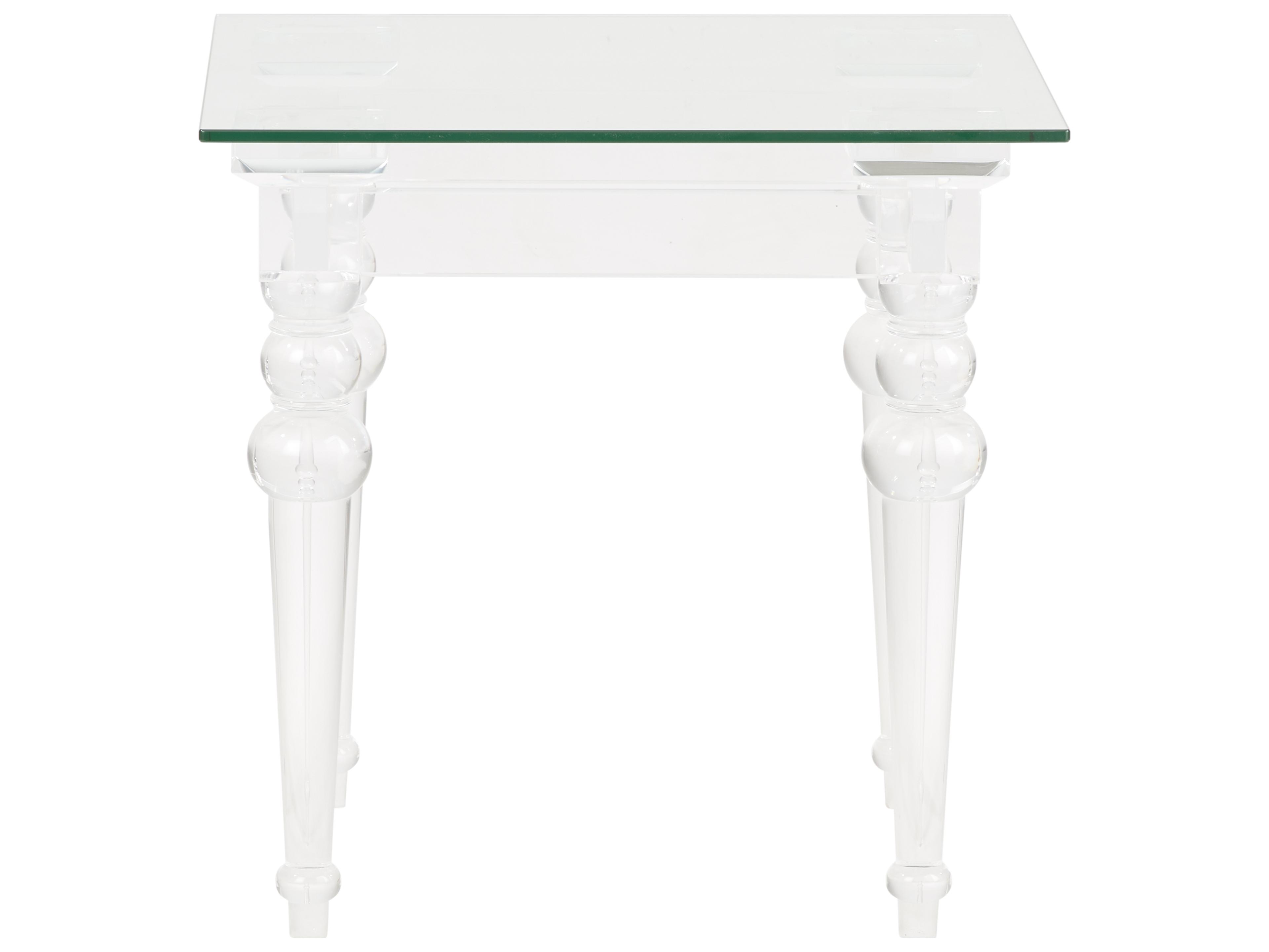 Chelsea House Square Glass Clear End Table