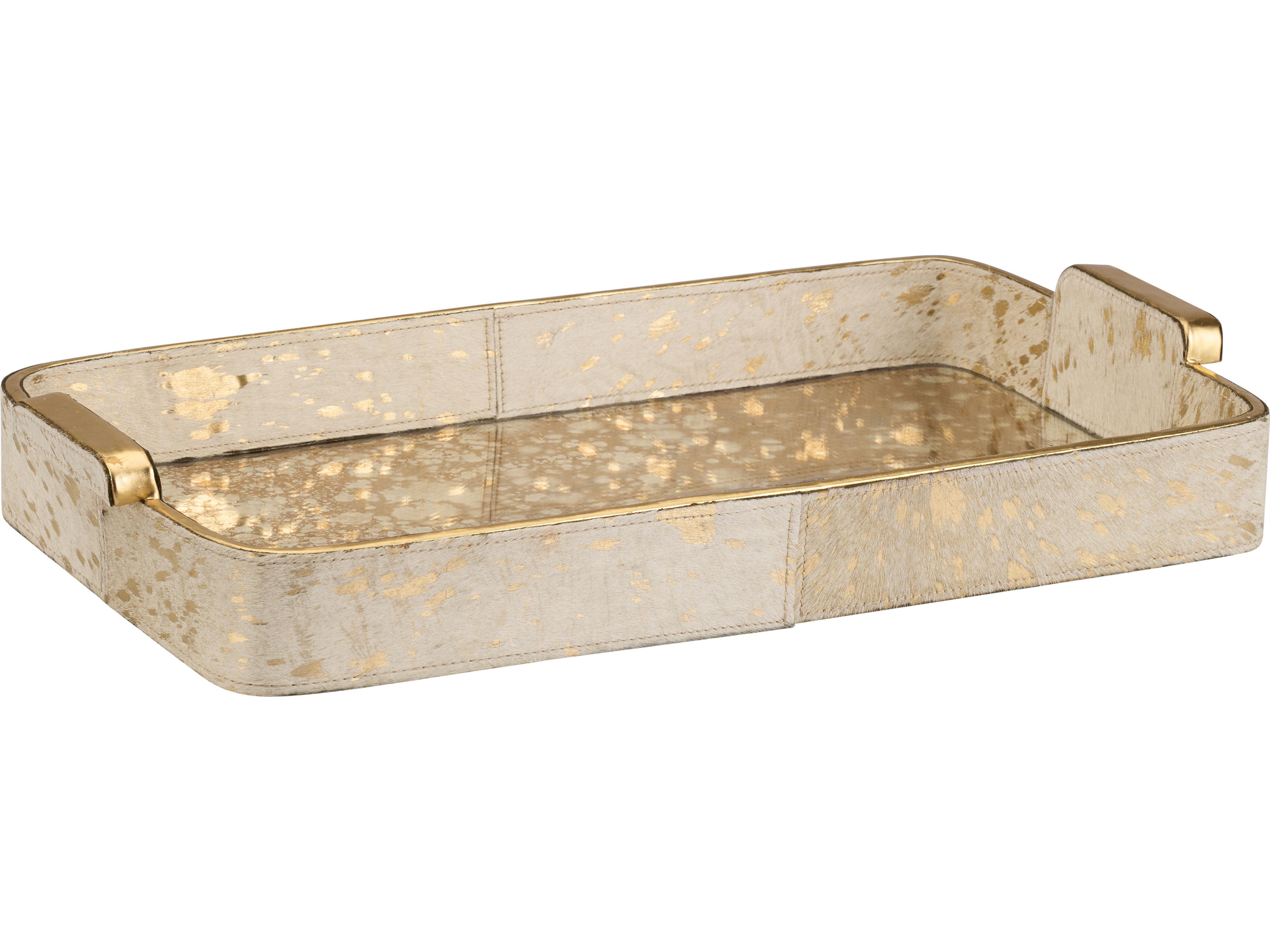 Chelsea House Cream Gold Antique Serving Tray