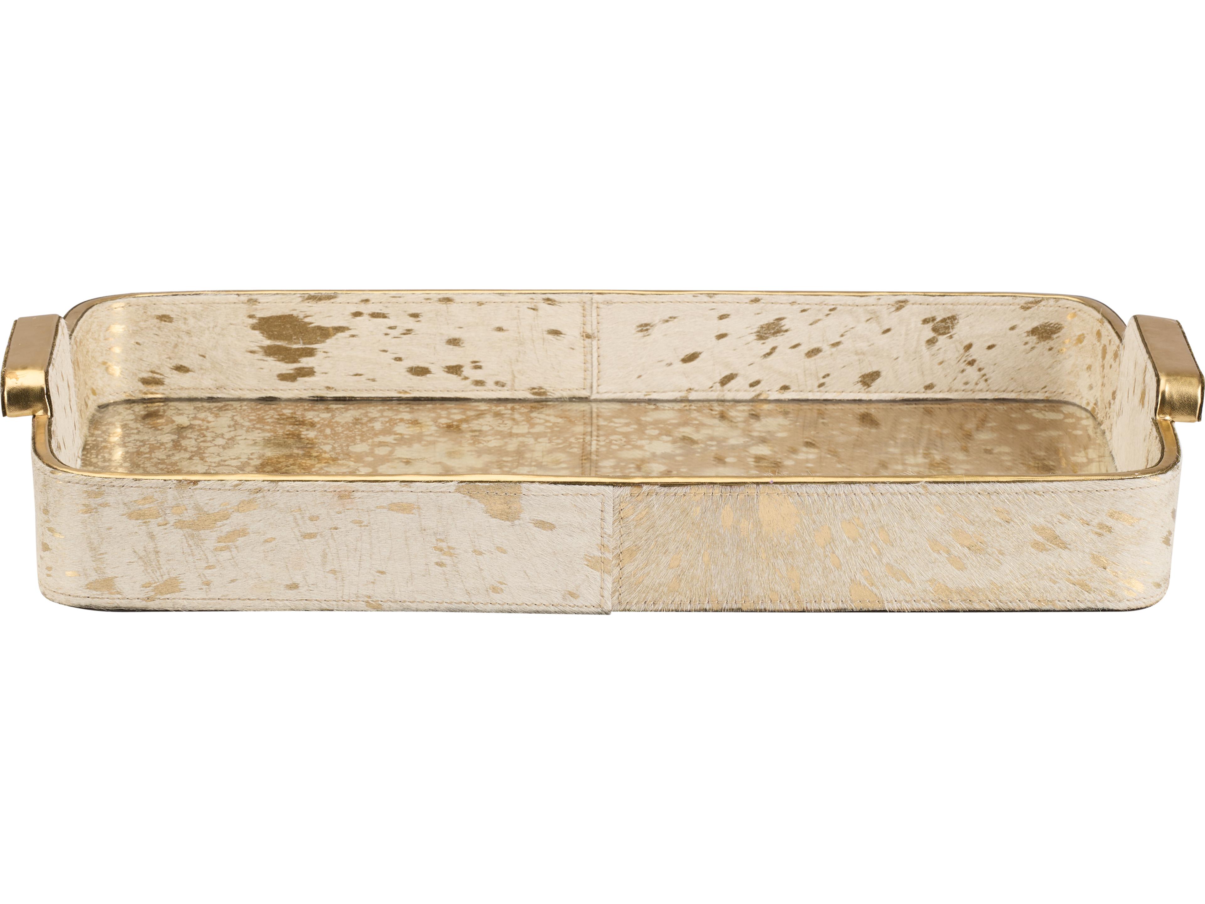 Chelsea House Cream Gold Antique Serving Tray