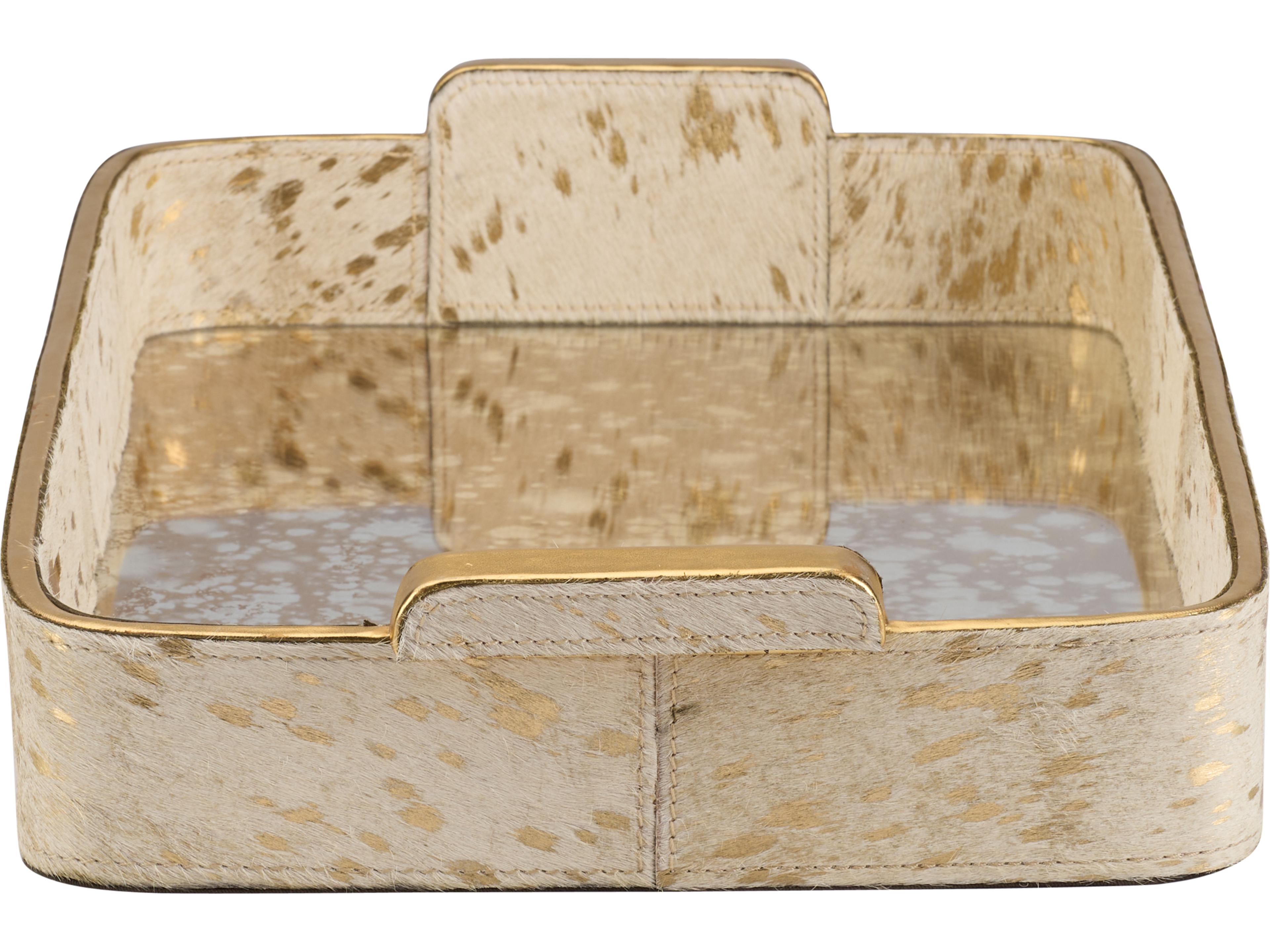 Chelsea House Cream Gold Antique Serving Tray