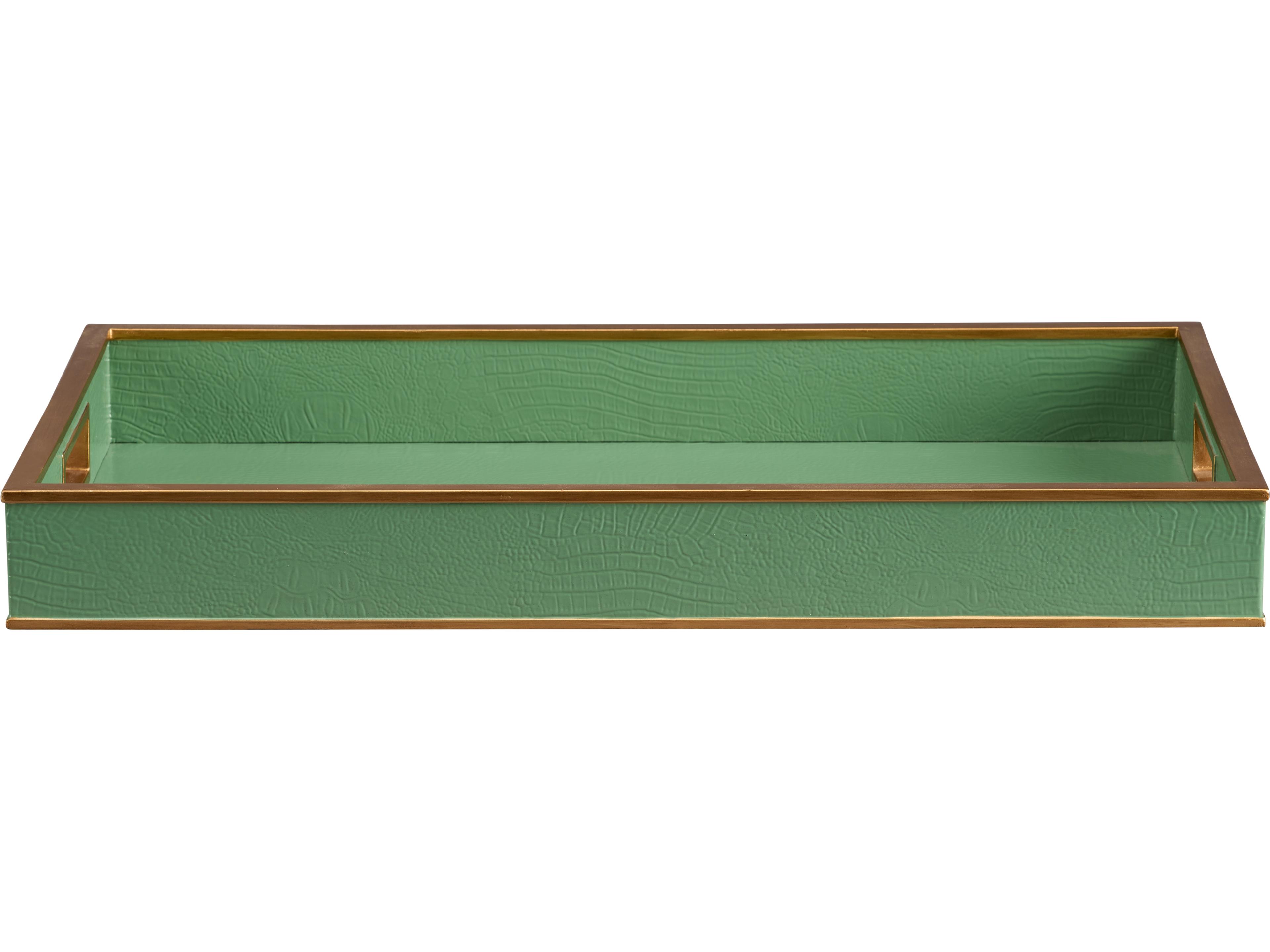 Chelsea House Green Croc Gold Serving Tray