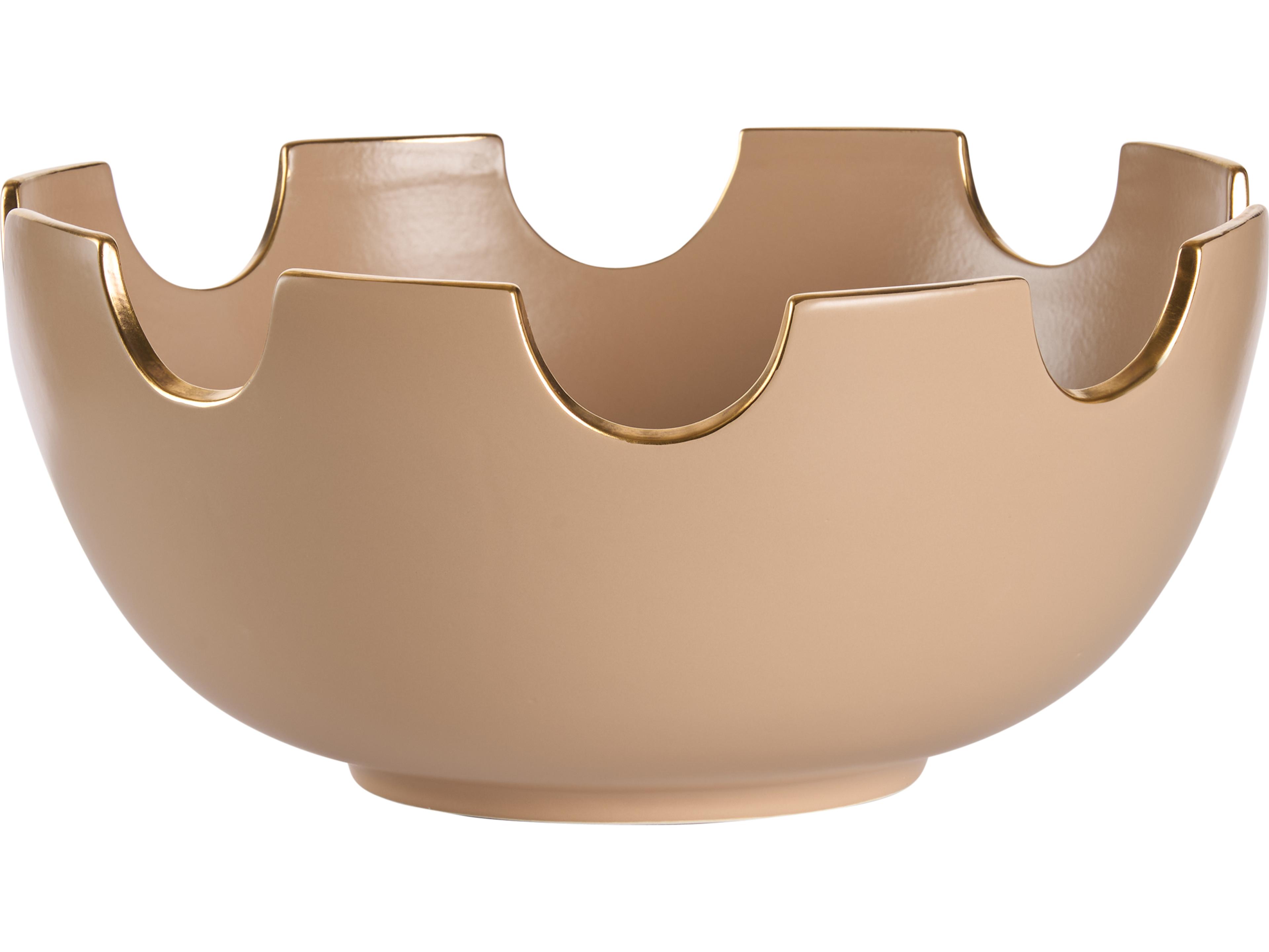 Taupe Gold Decorative Plate