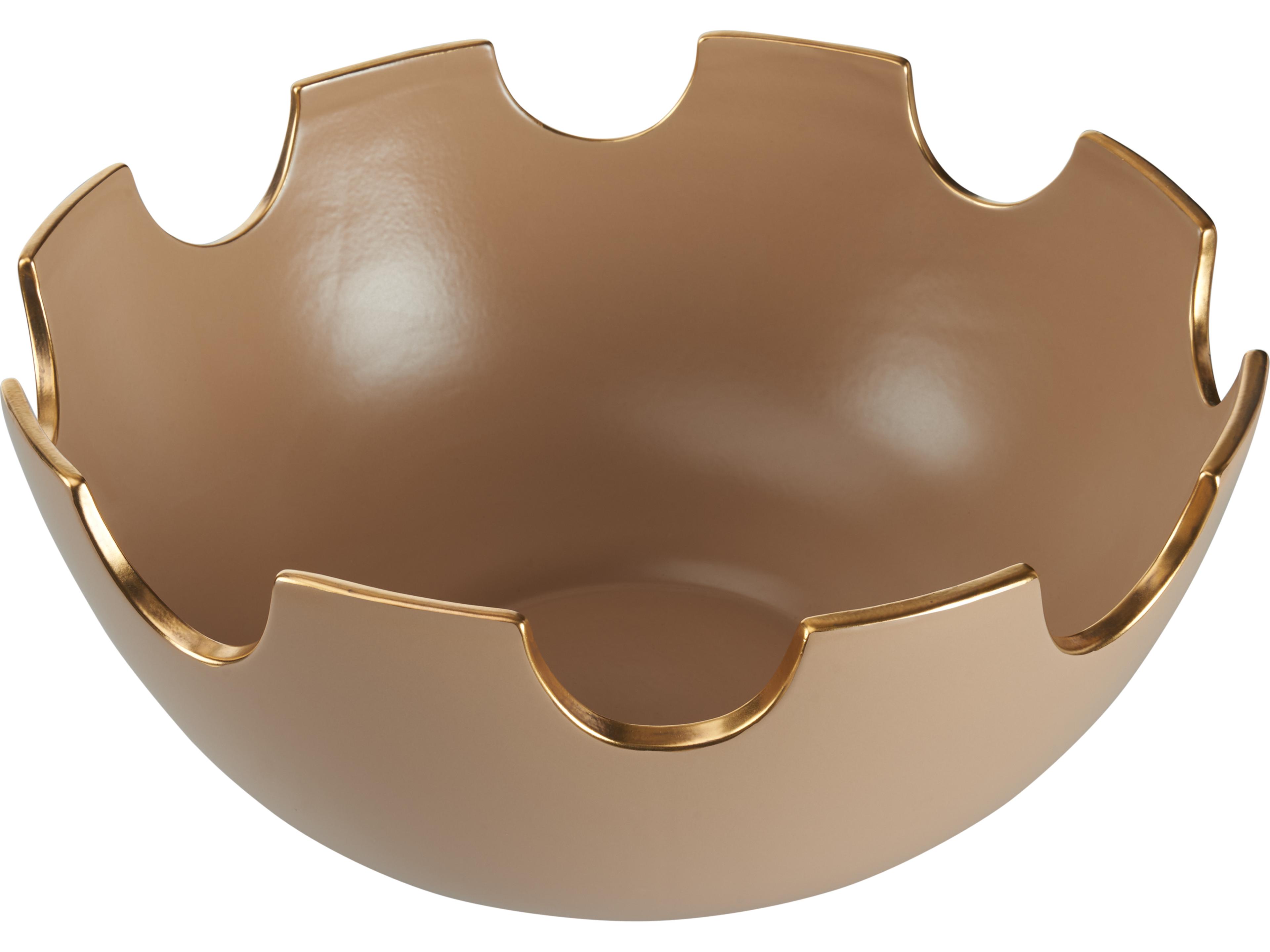 Chelsea House Taupe Gold Decorative Plate