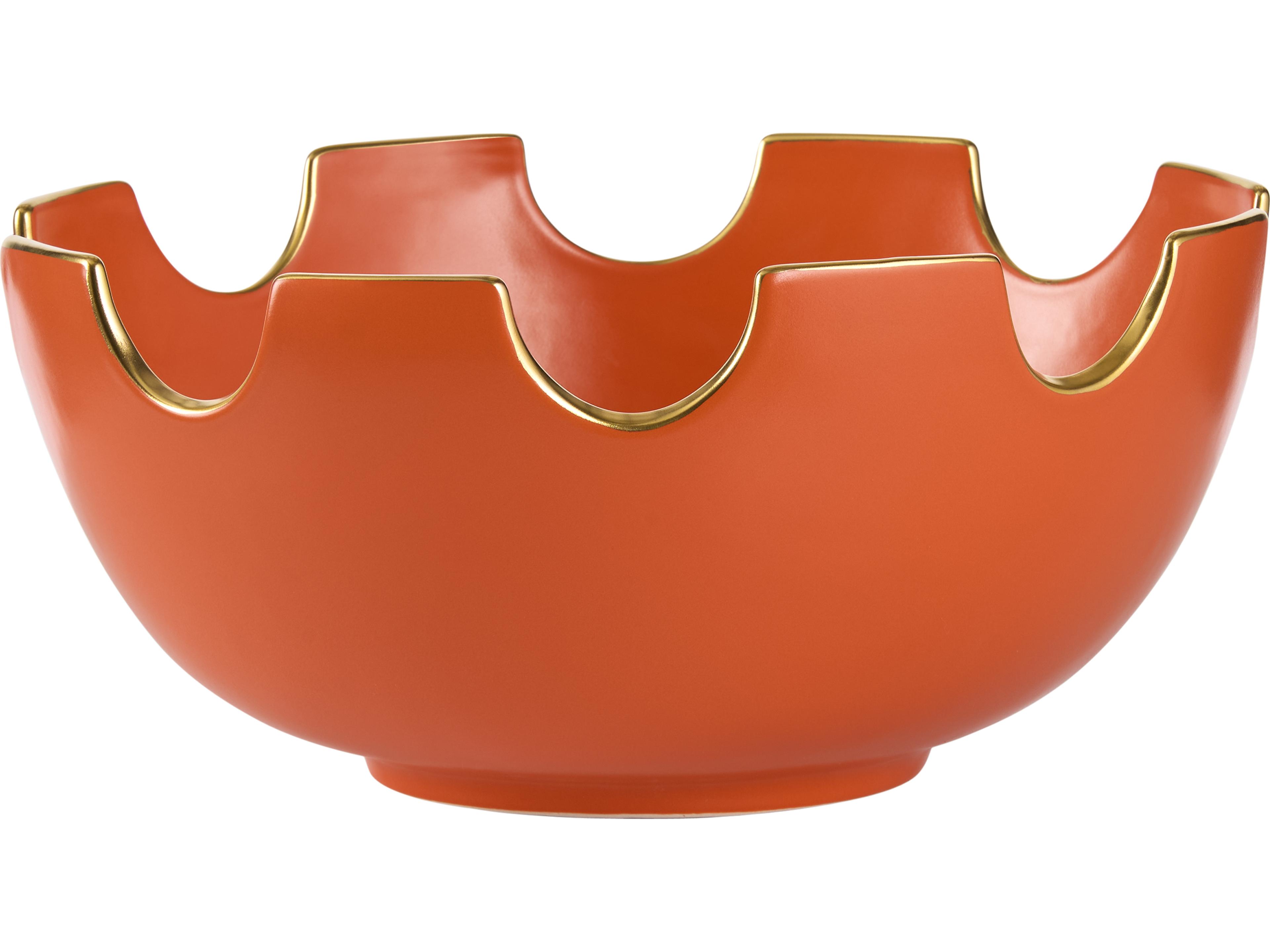 Orange Gold Decorative Plate