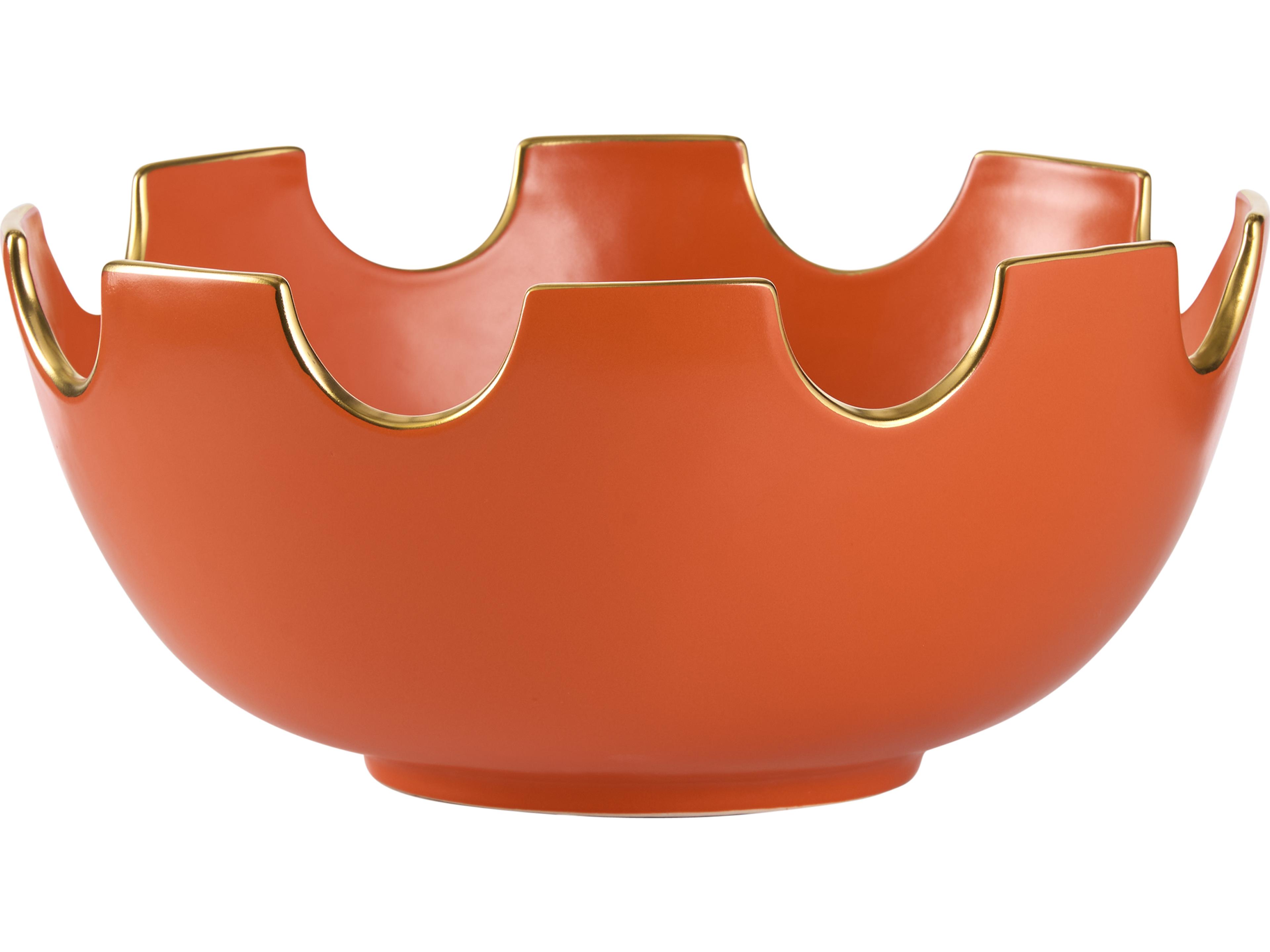 Chelsea House Orange Gold Decorative Plate