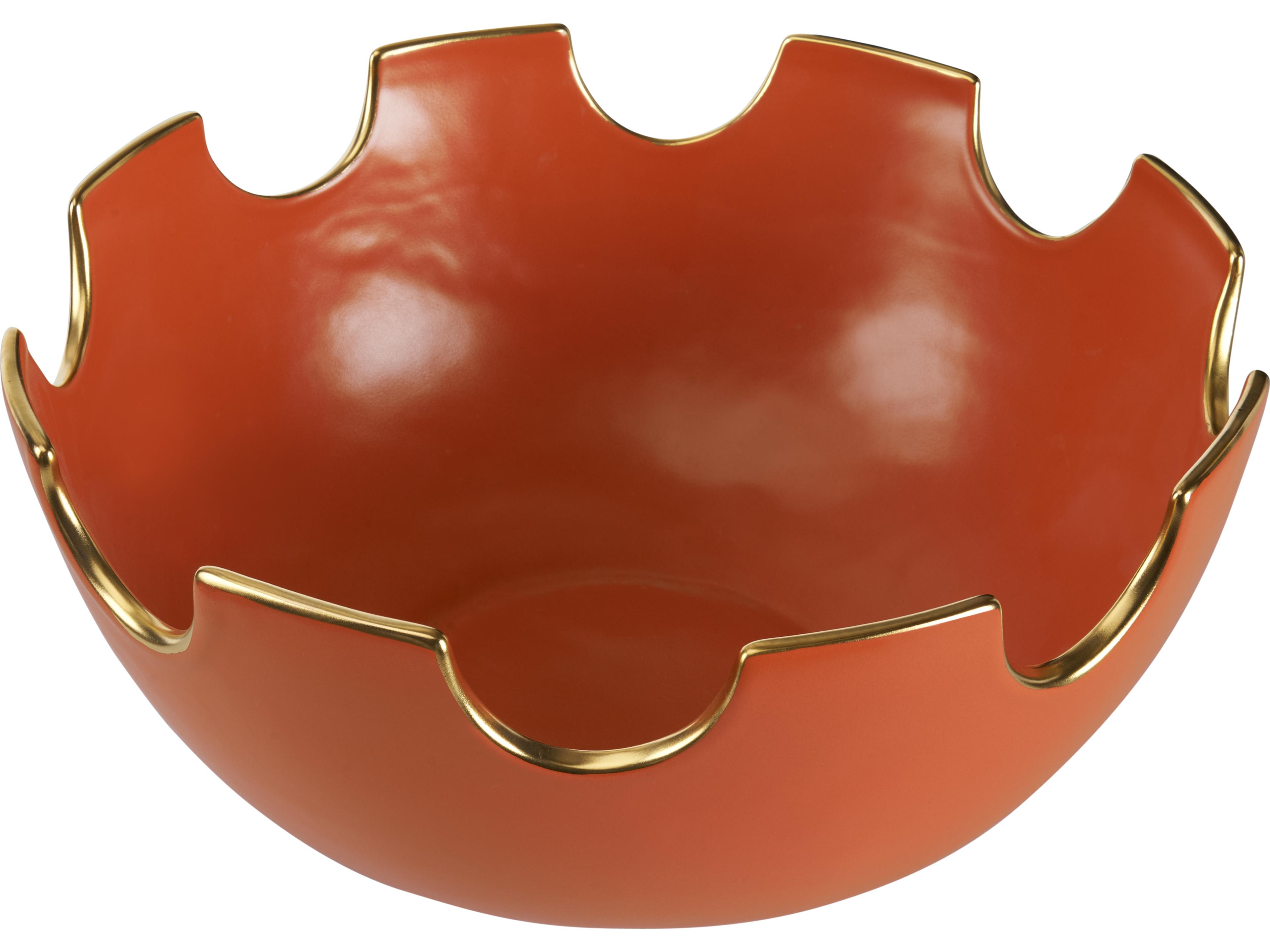 Chelsea House Orange Gold Decorative Plate