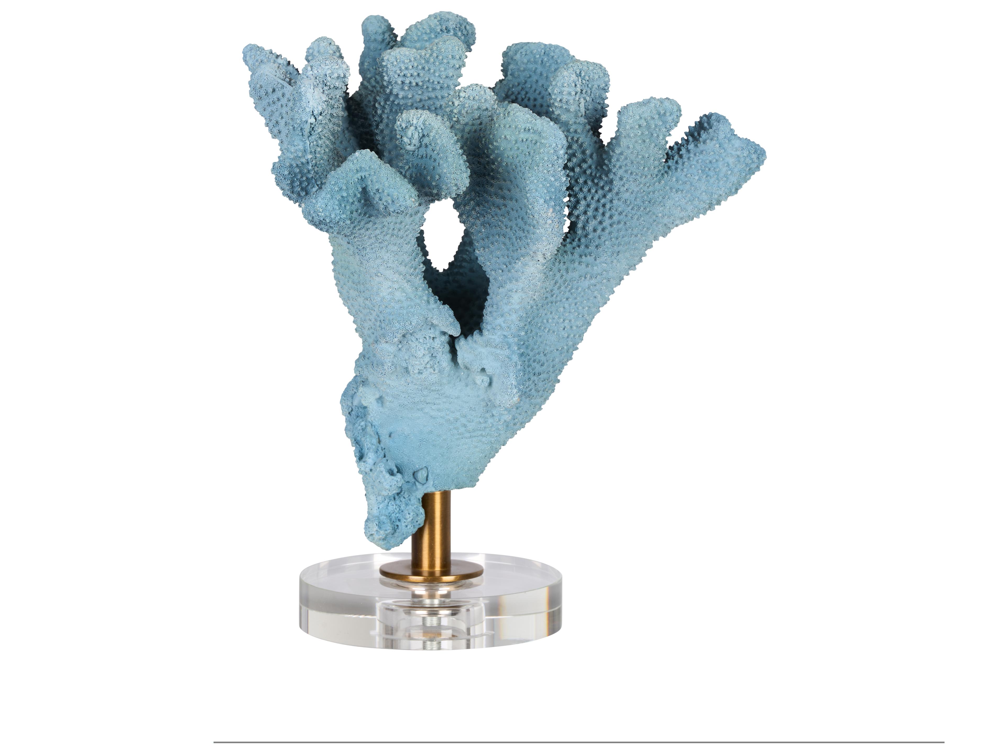 Blue Clear Antique Brass Sculpture