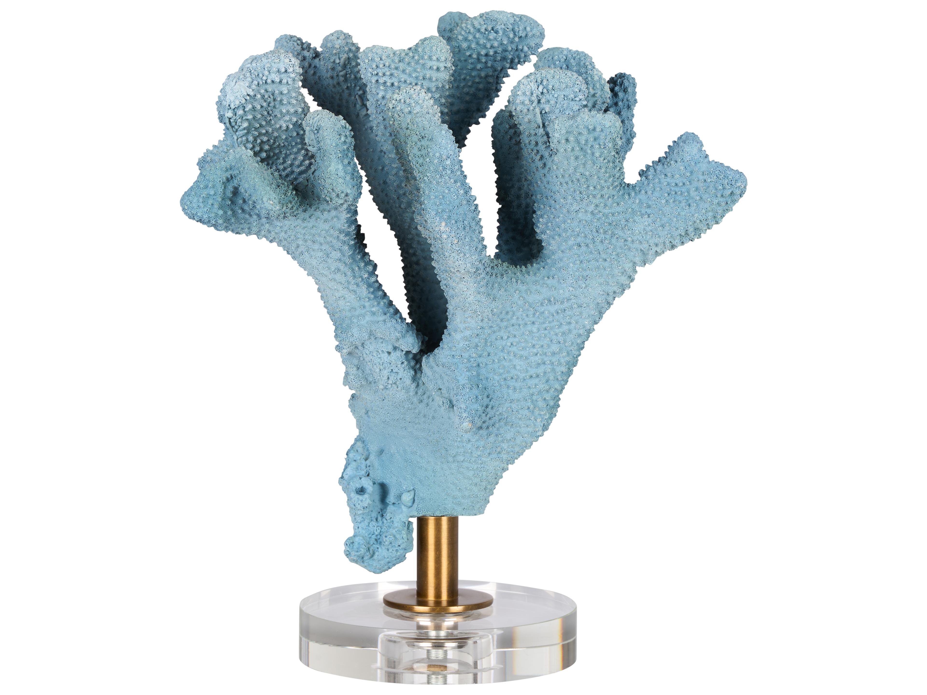 Chelsea House Blue Clear Antique Brass Sculpture