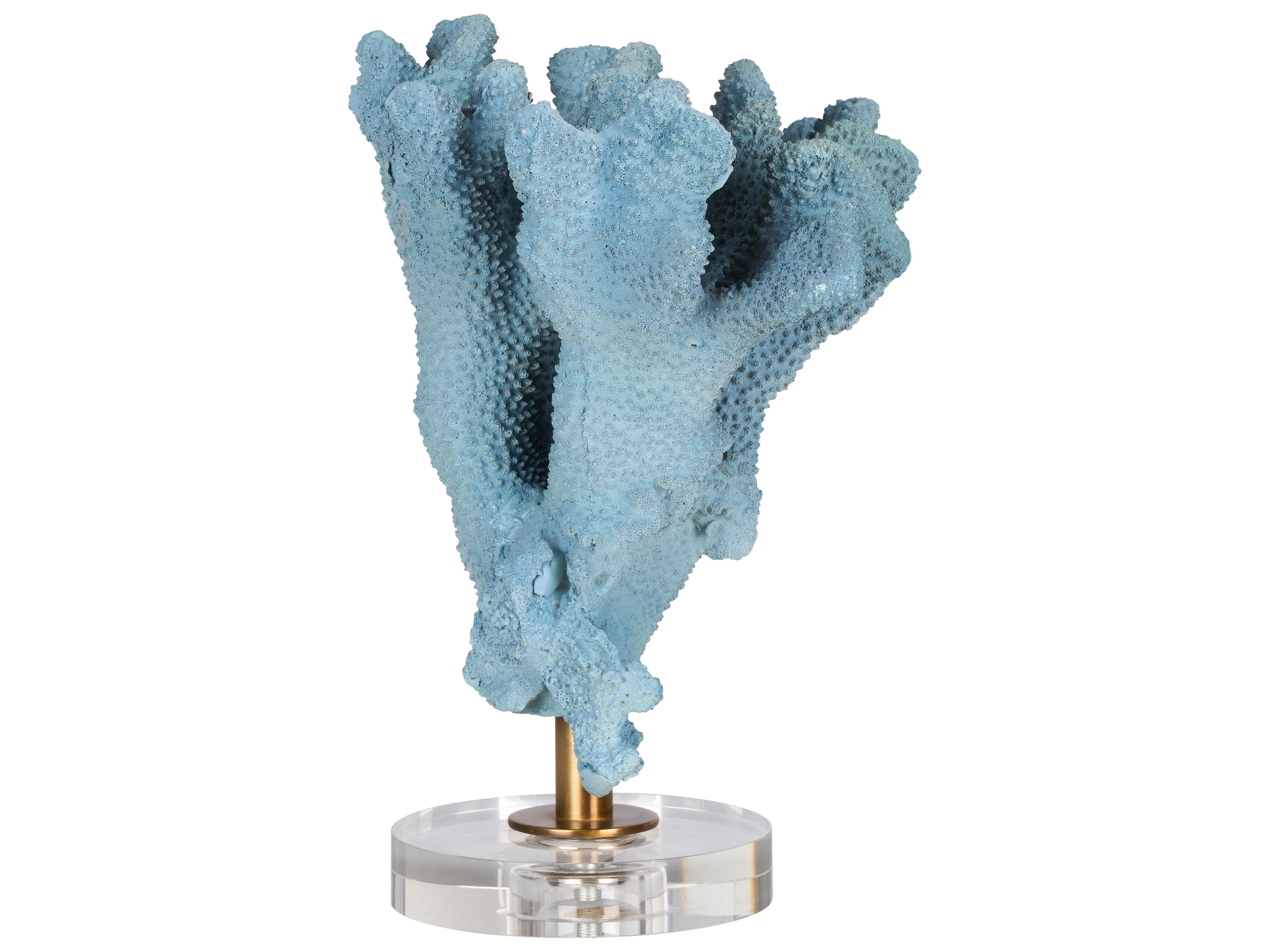 Chelsea House Blue Clear Antique Brass Sculpture