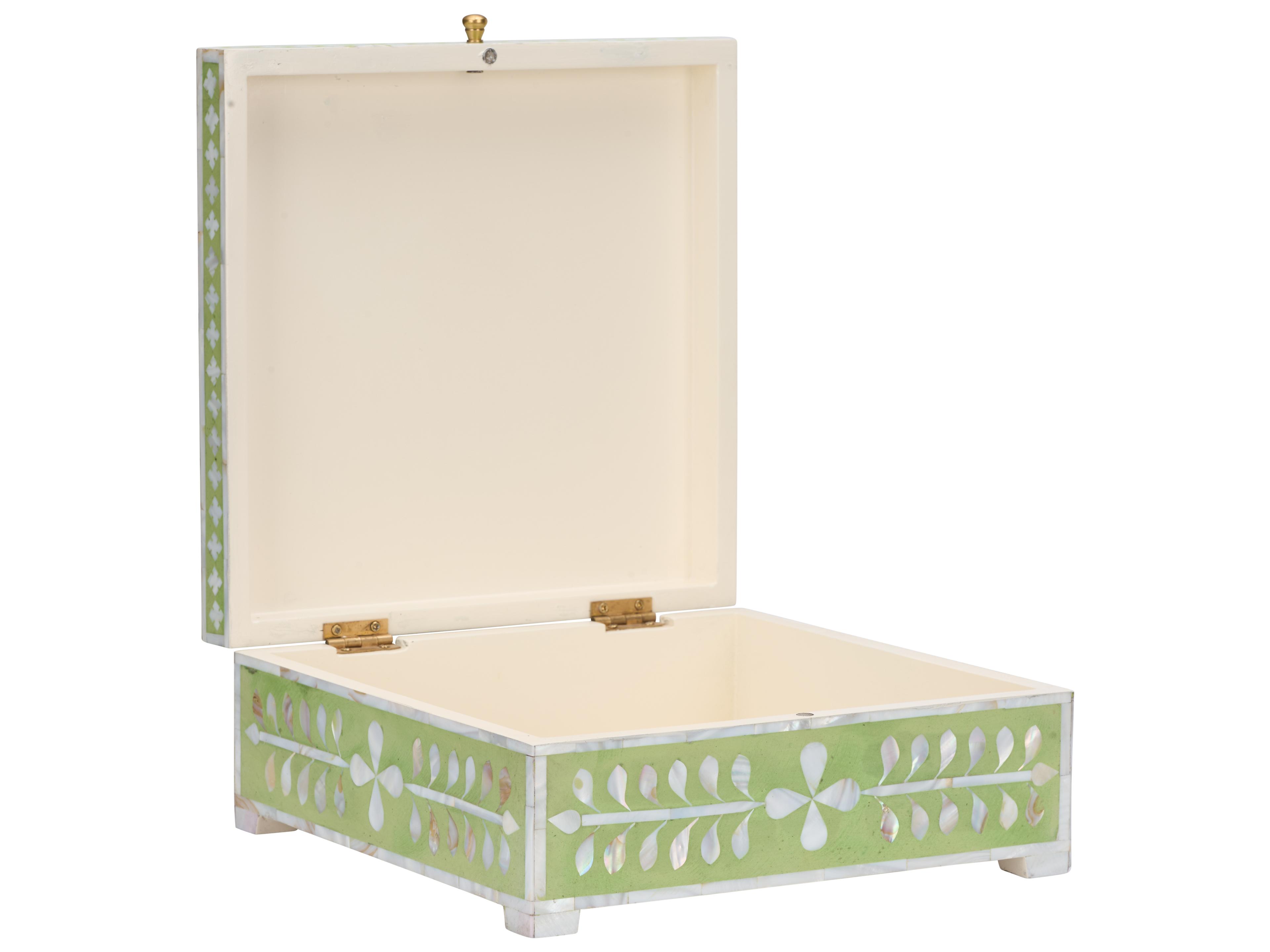 Chelsea House Green White Cream Storage Case