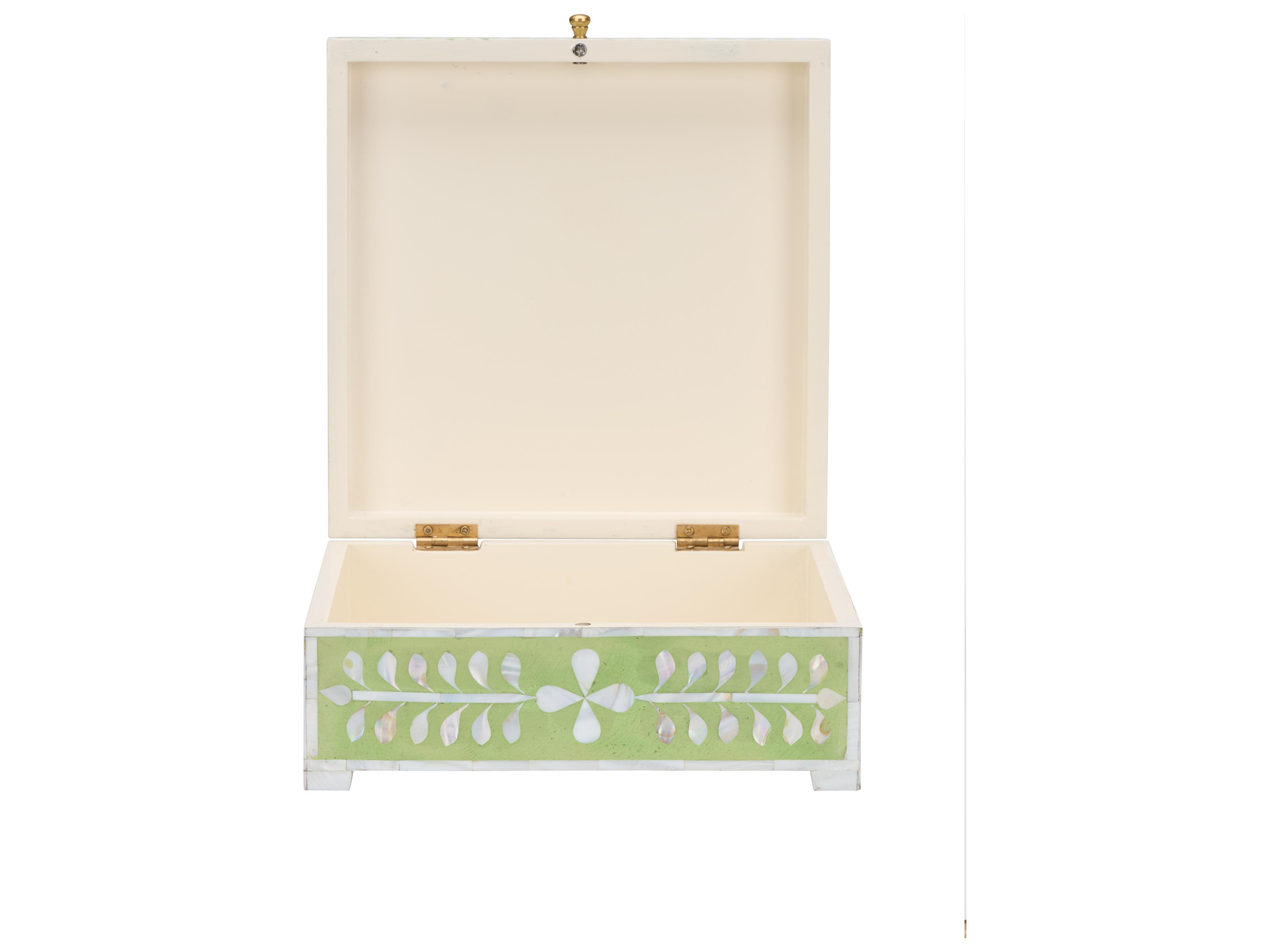 Chelsea House Green White Cream Storage Case