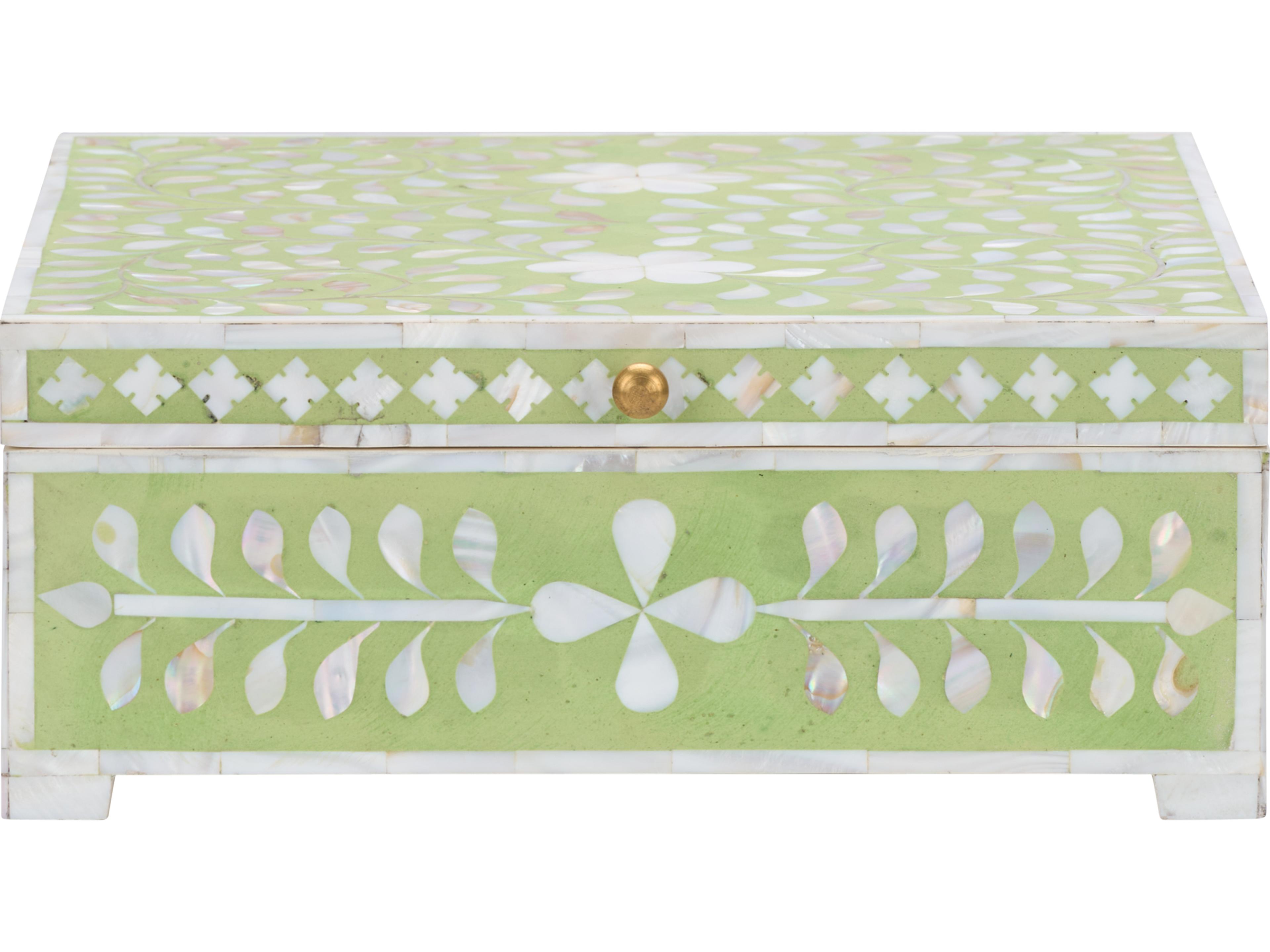 Chelsea House Green White Cream Storage Case