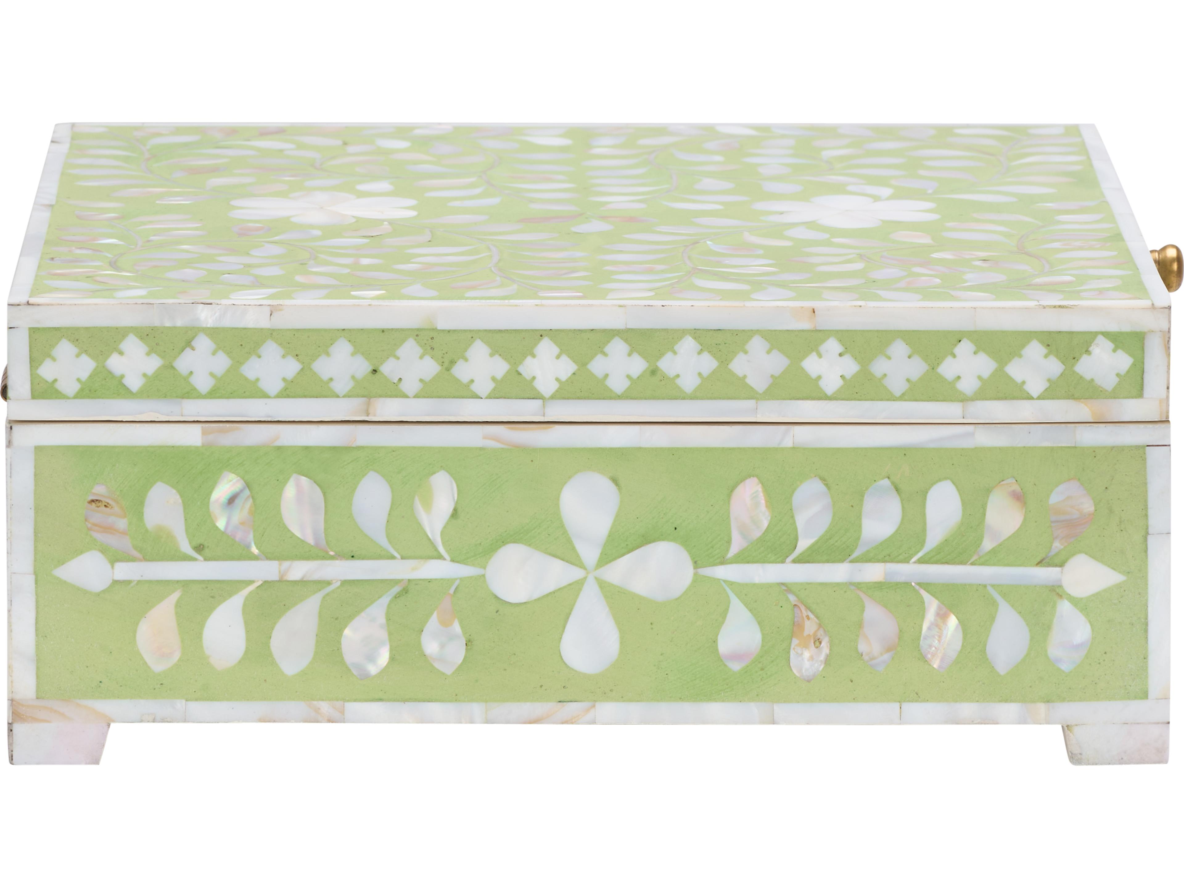 Chelsea House Green White Cream Storage Case