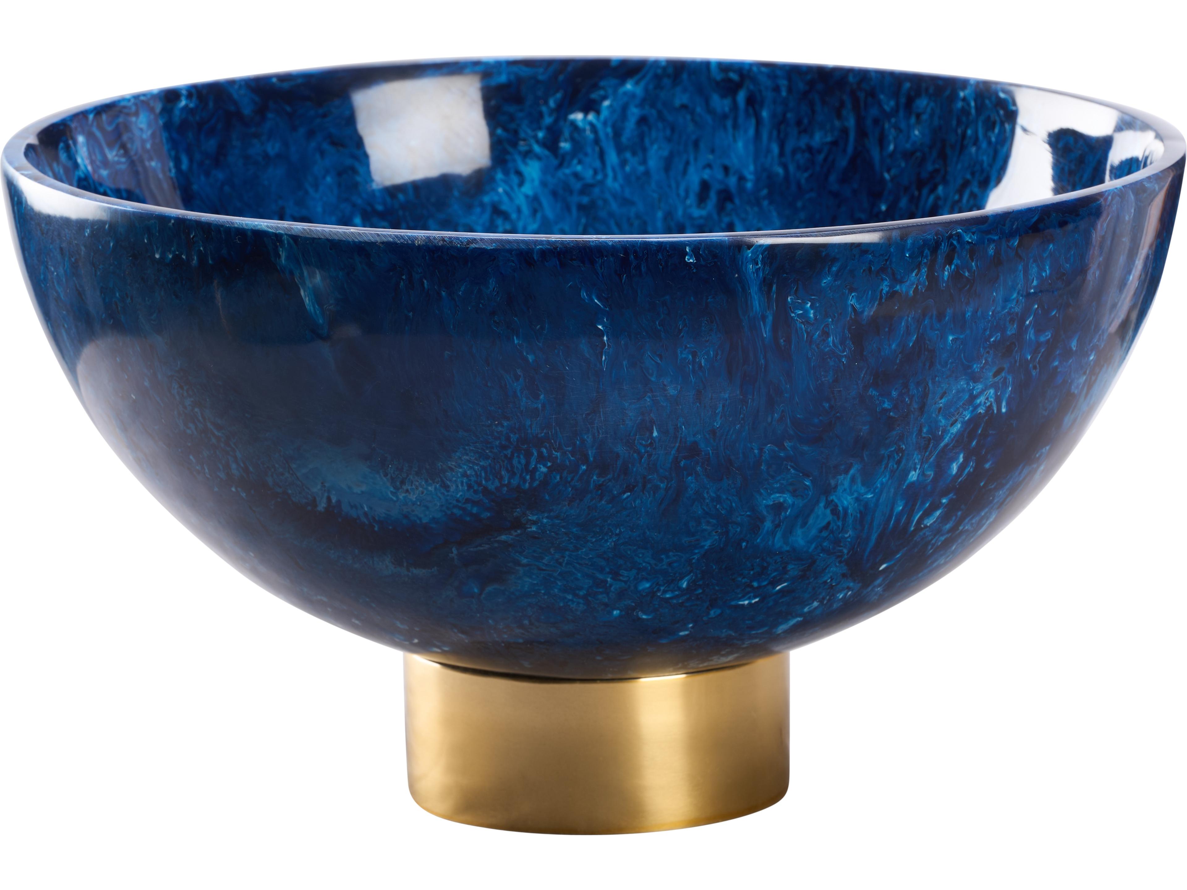 Blue Polished Brass Decorative Plate