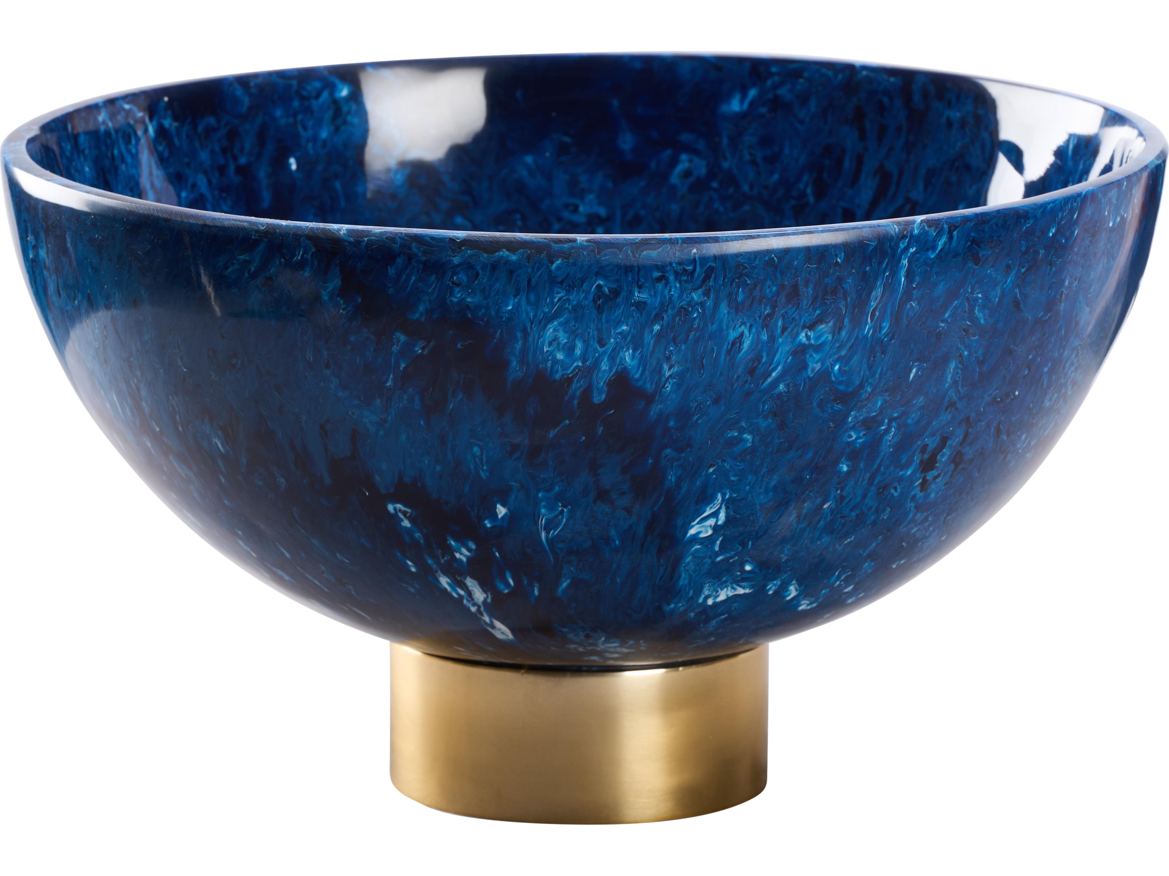 Chelsea House Blue Polished Brass Decorative Plate