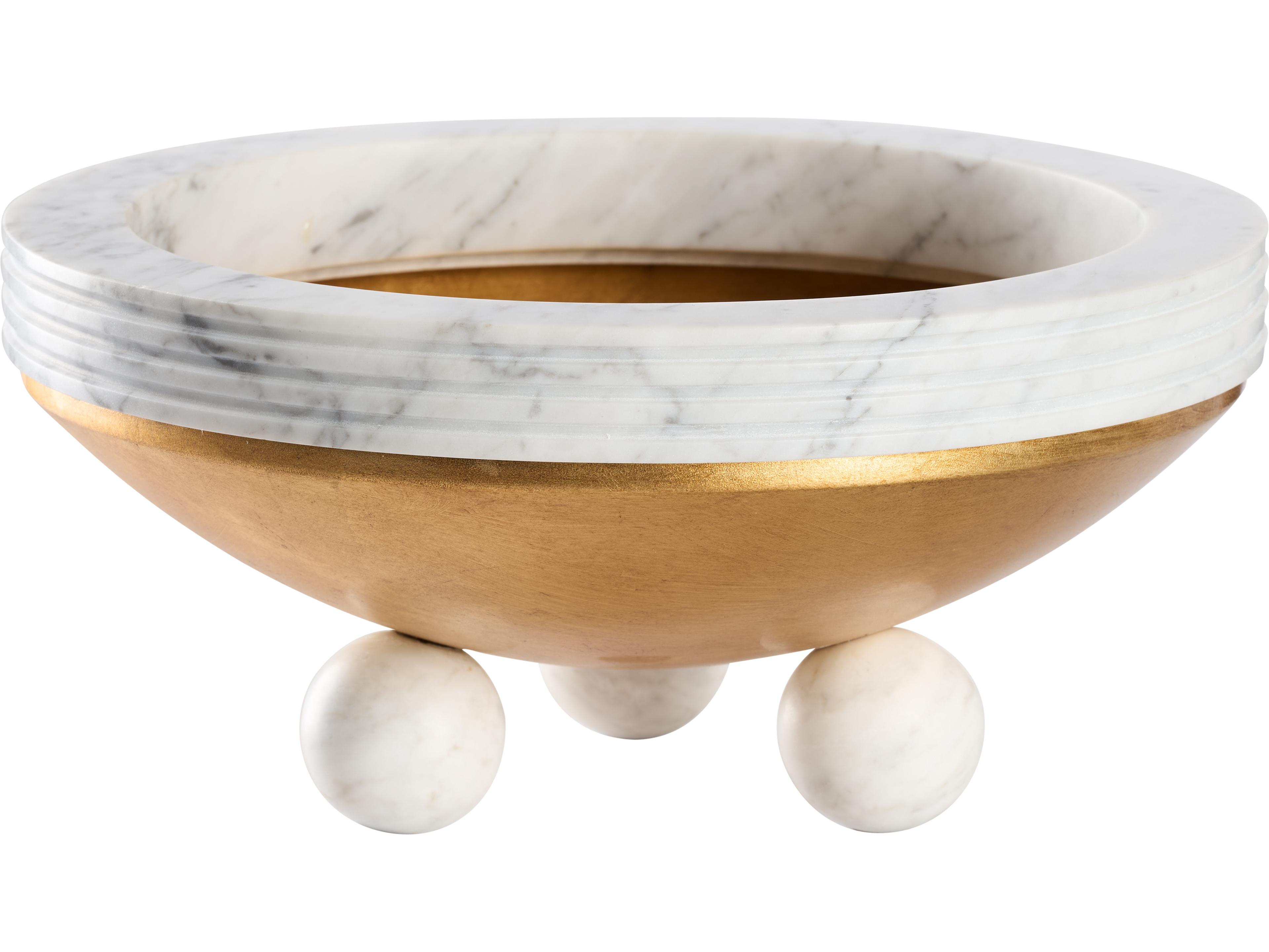 Chelsea House Bradshaw Orrell Gold Leaf Natural White Decorative Plate