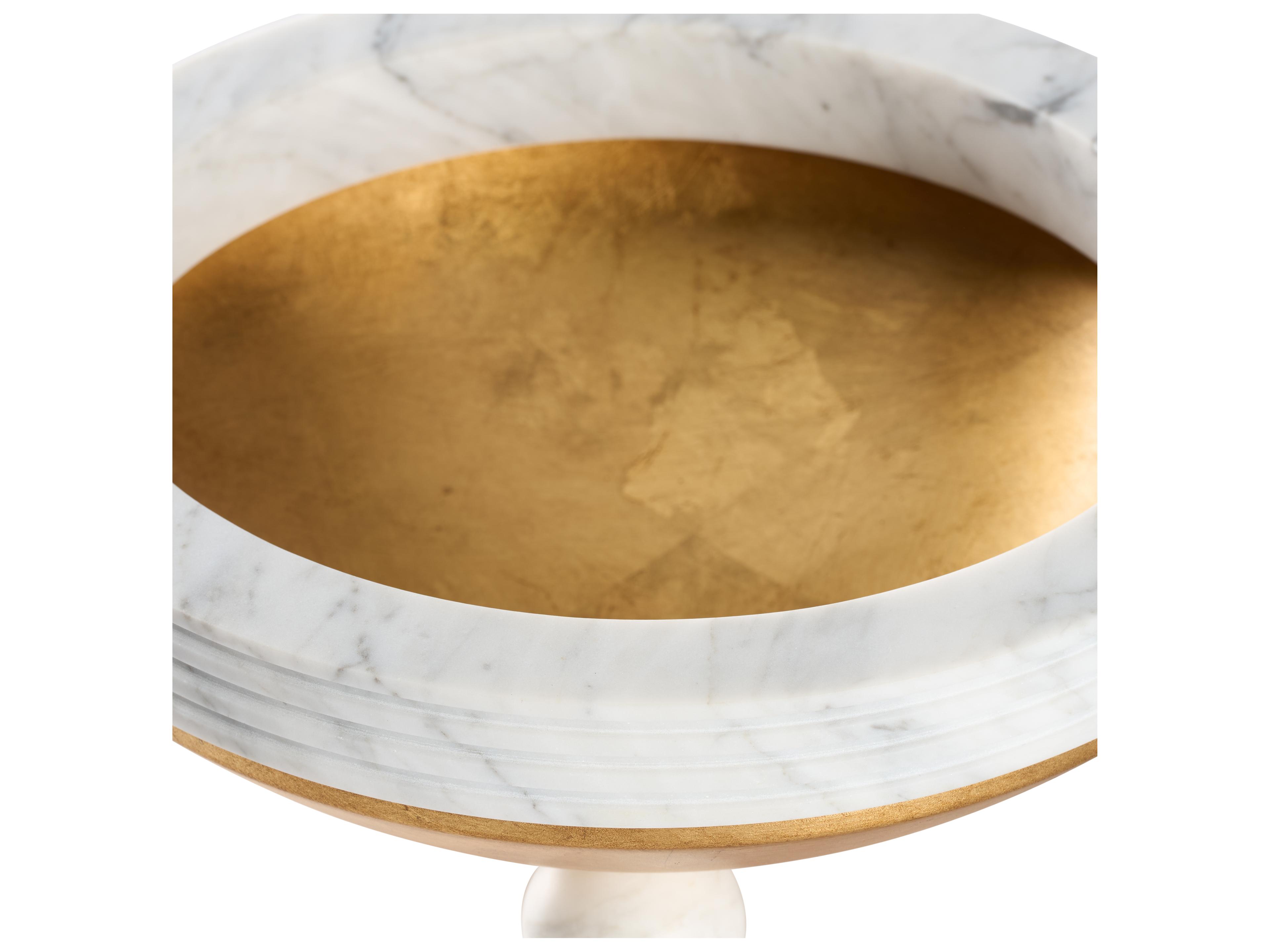 Chelsea House Bradshaw Orrell Gold Leaf Natural White Decorative Plate