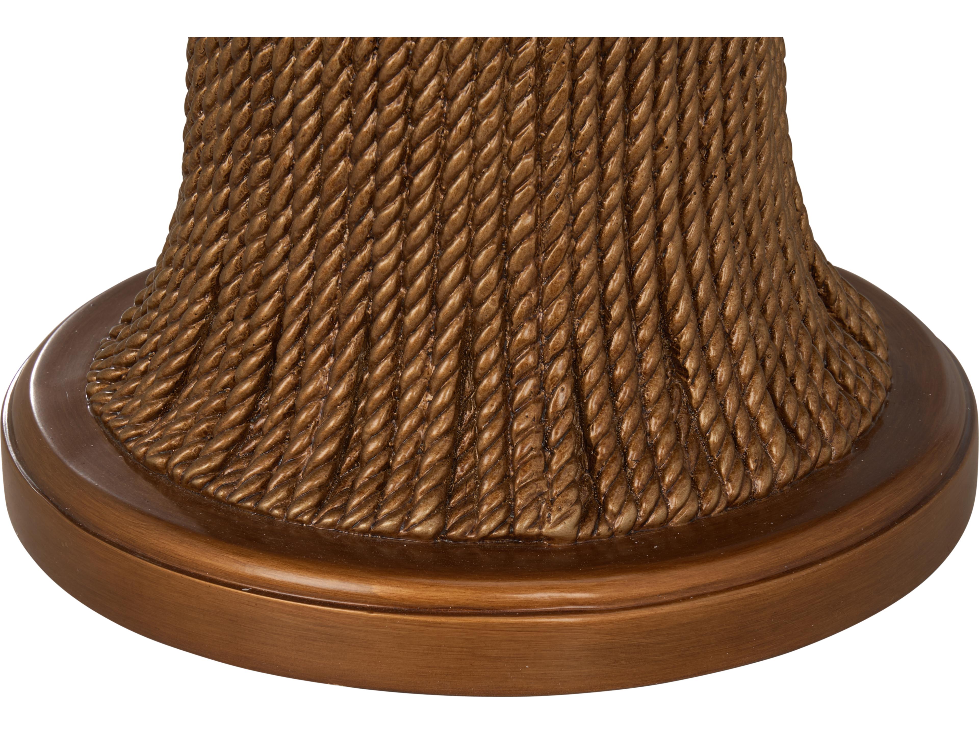 Chelsea House Round Marble Cream Antique Gold Leaf Details End Table