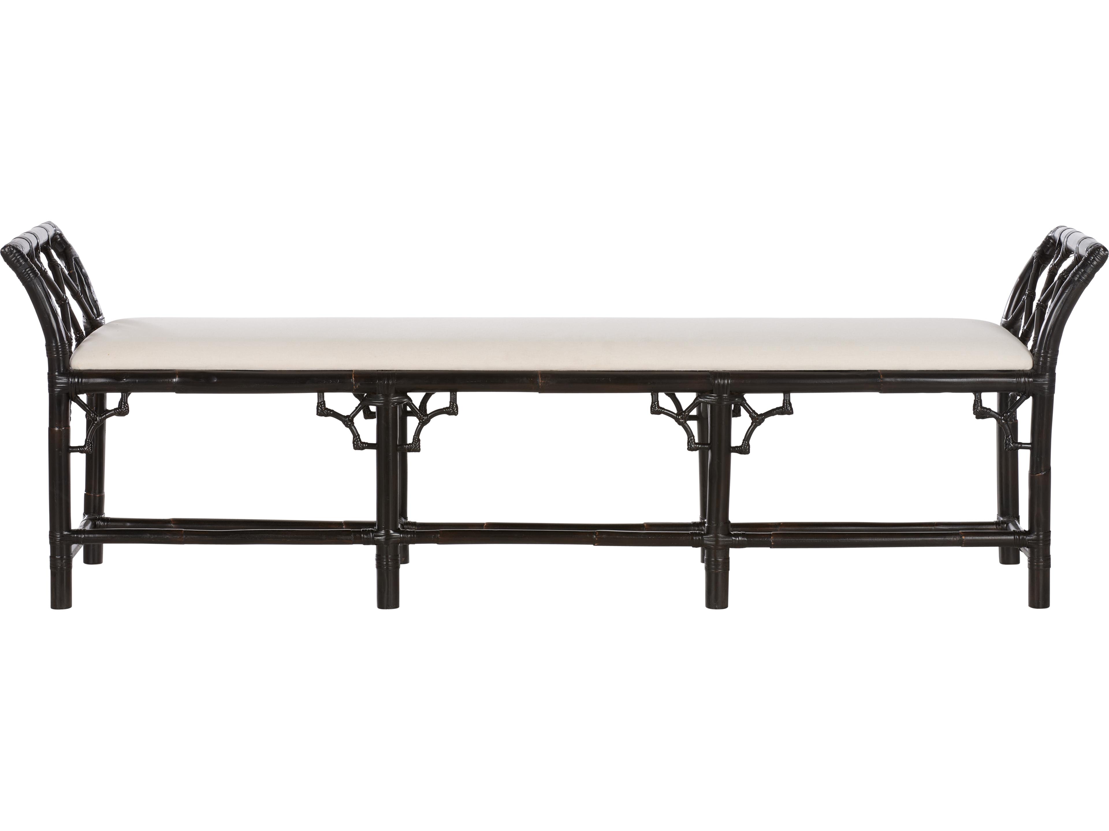 Chelsea House Cracked Pepper Natural Black Upholstered Accent Bench