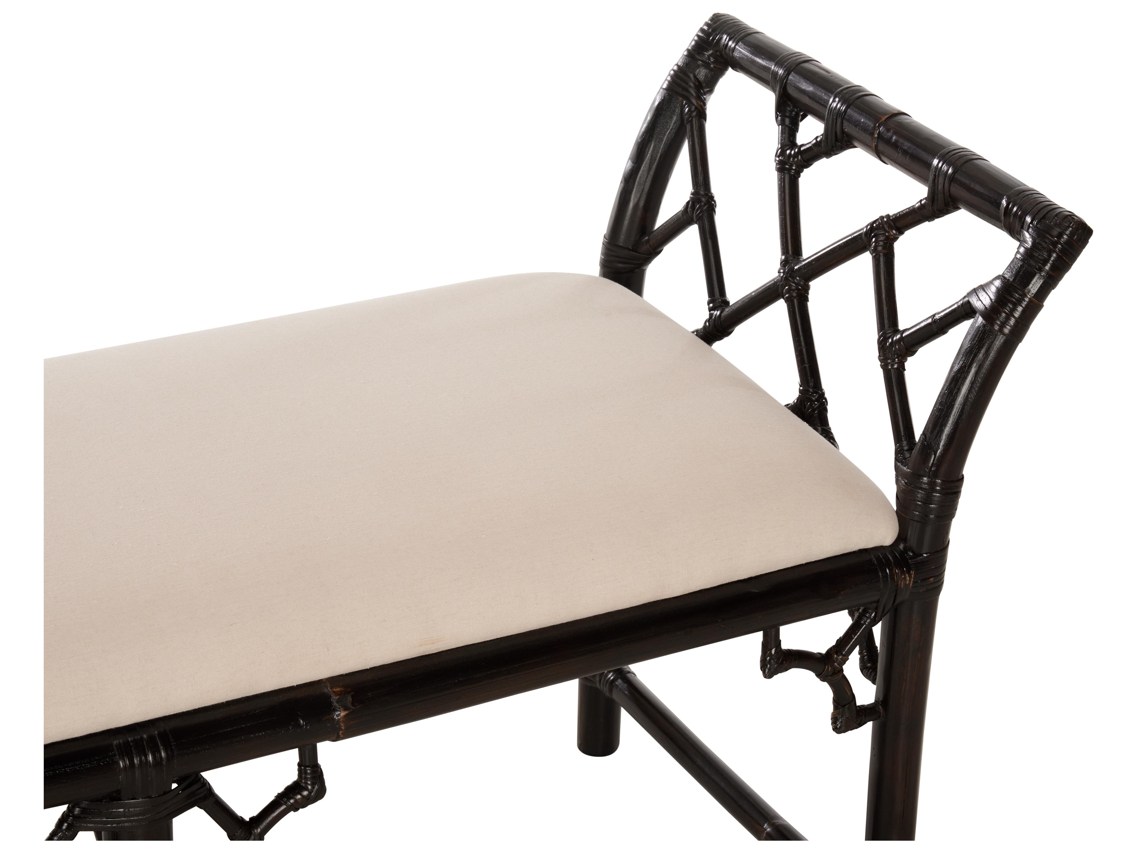 Chelsea House Cracked Pepper Natural Black Upholstered Accent Bench