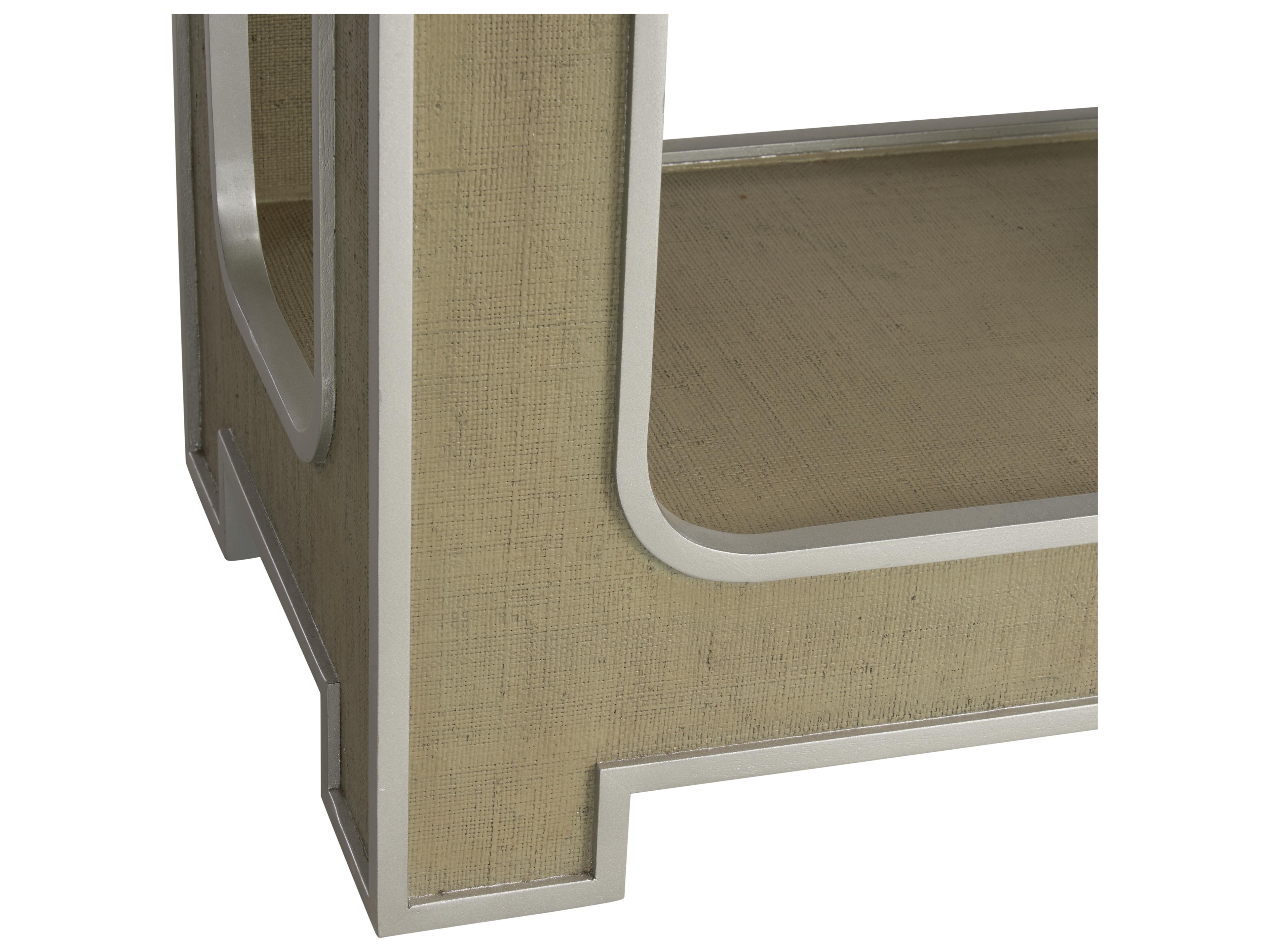 Chelsea House Jamie Merida Rectangular Glass Green Silver Clear Console Table