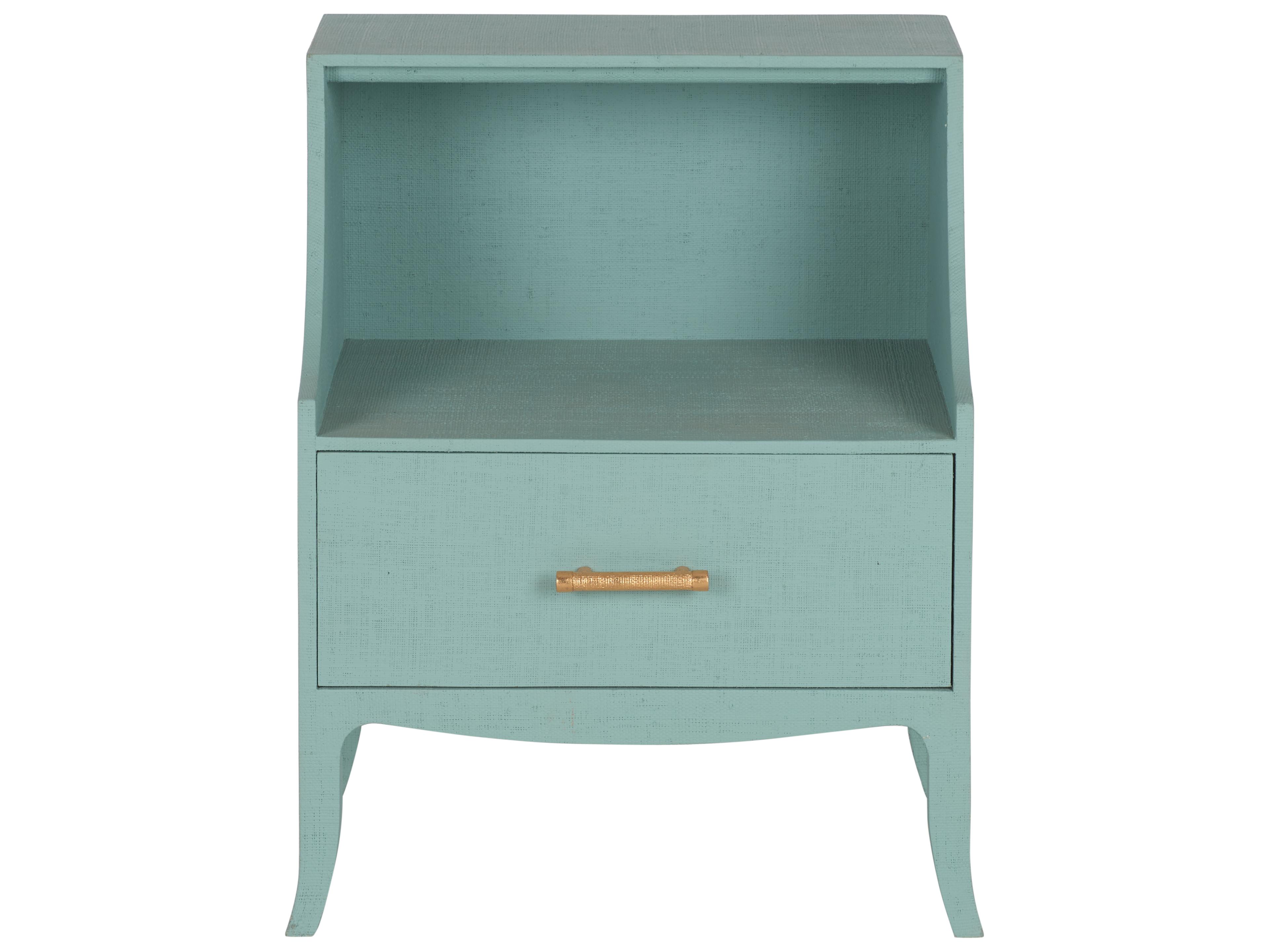 Chelsea House Bill Cain Rectangular Wood Blue End Table