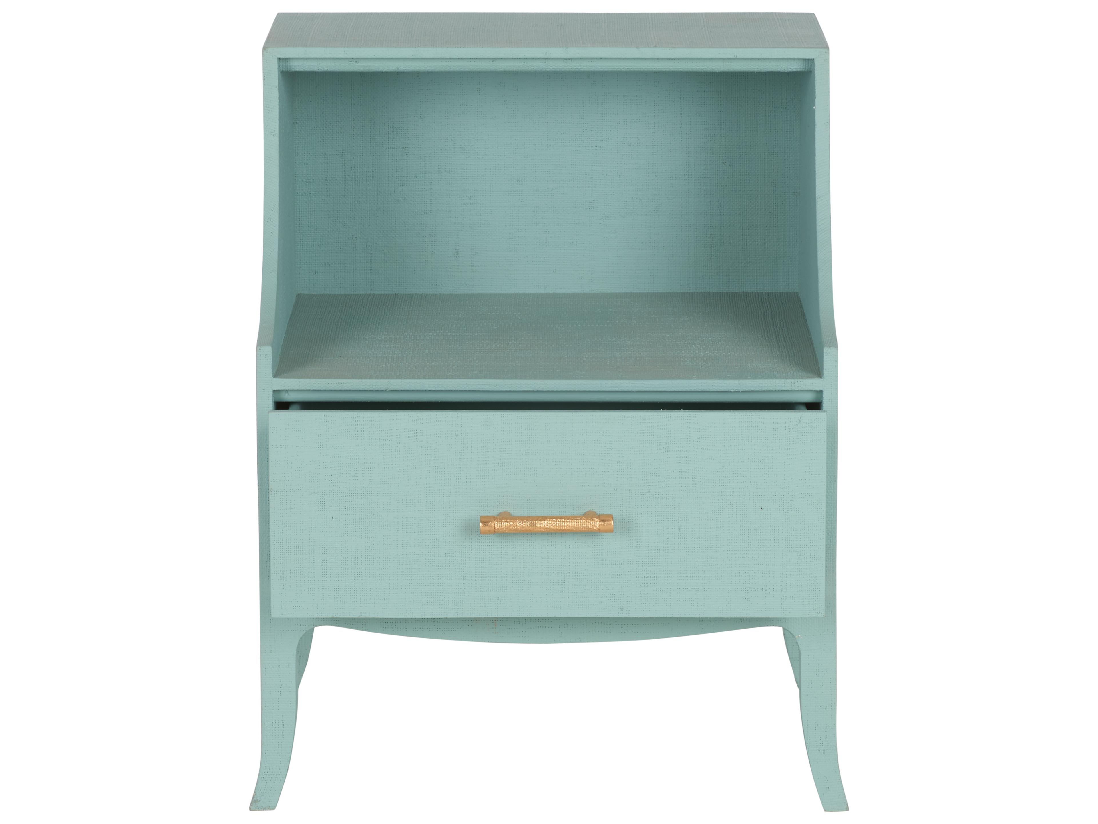 Chelsea House Bill Cain Rectangular Wood Blue End Table