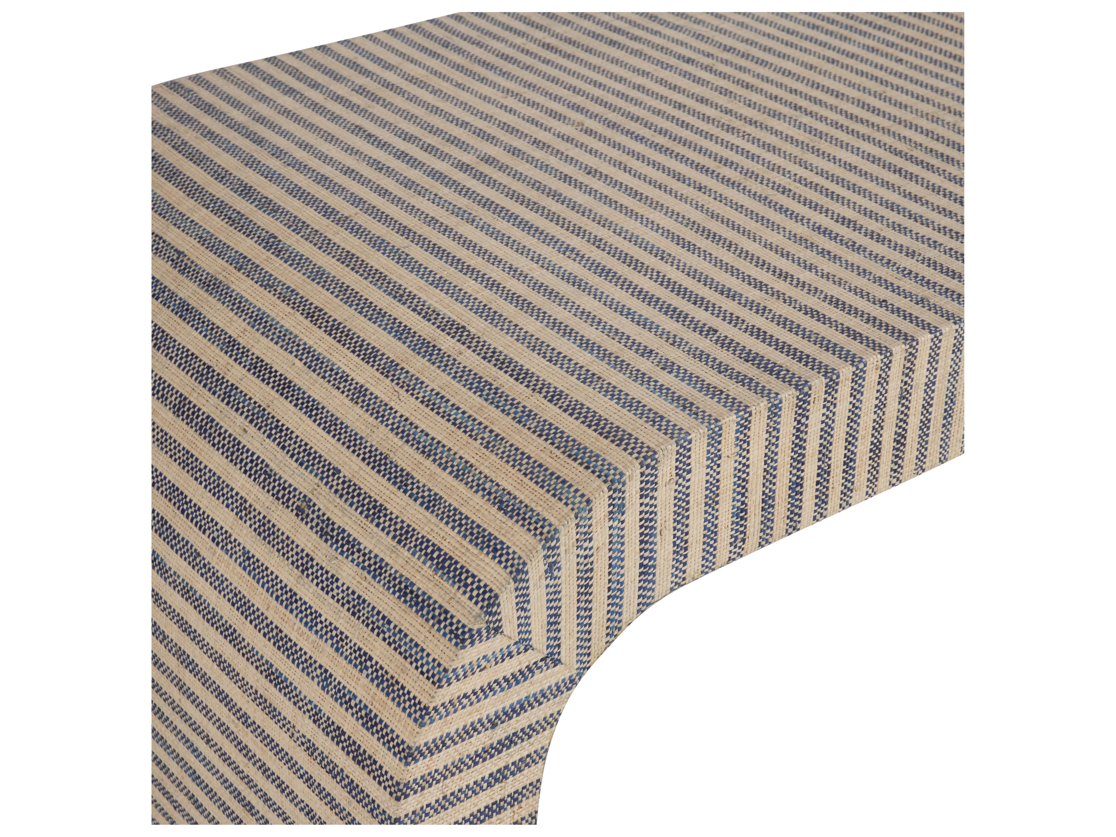 Chelsea House Rectangular Acrylic Blue Natural Polished Brass Console Table