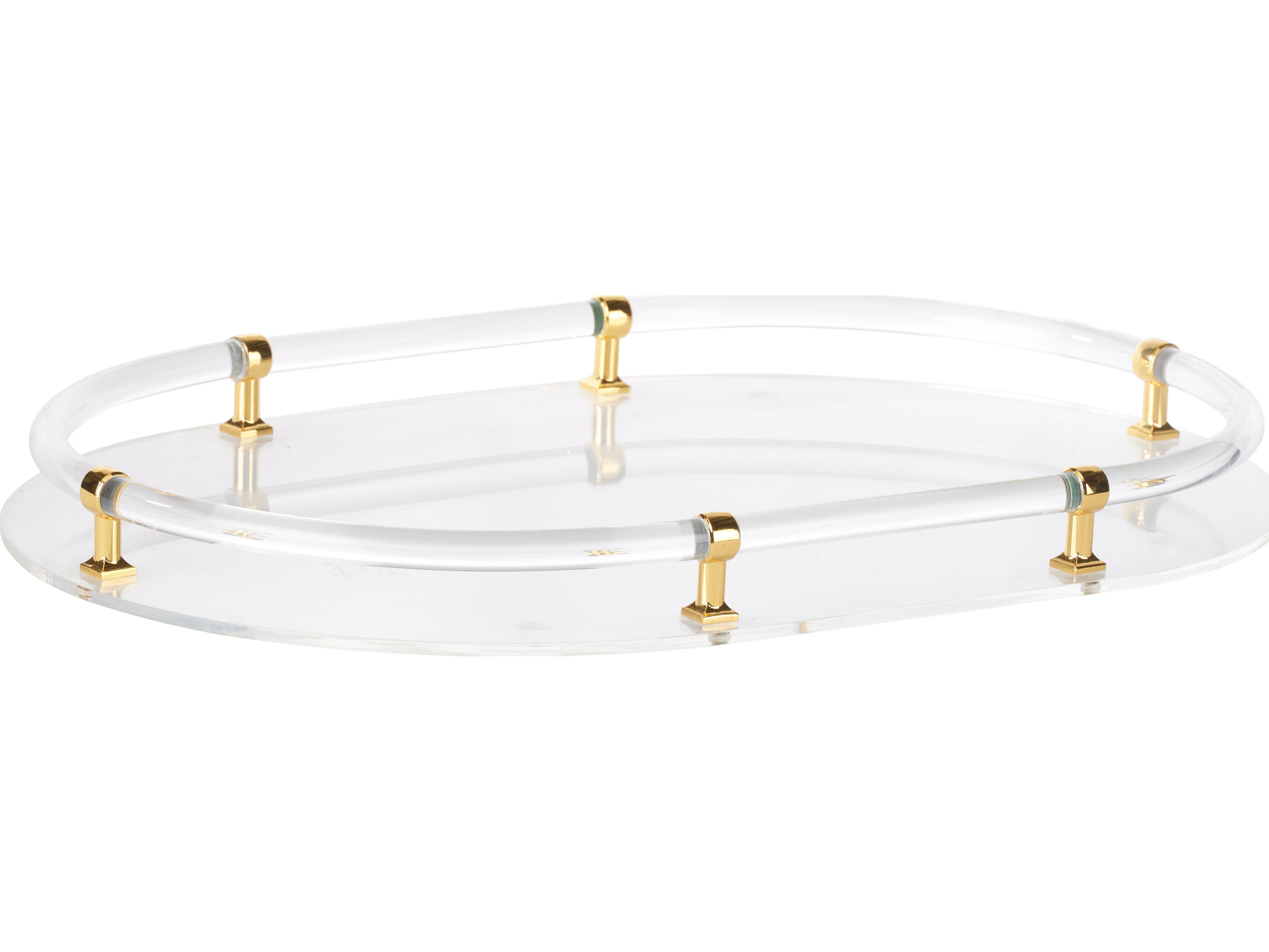 Bill Cain Clear Polished Brass Serving Tray