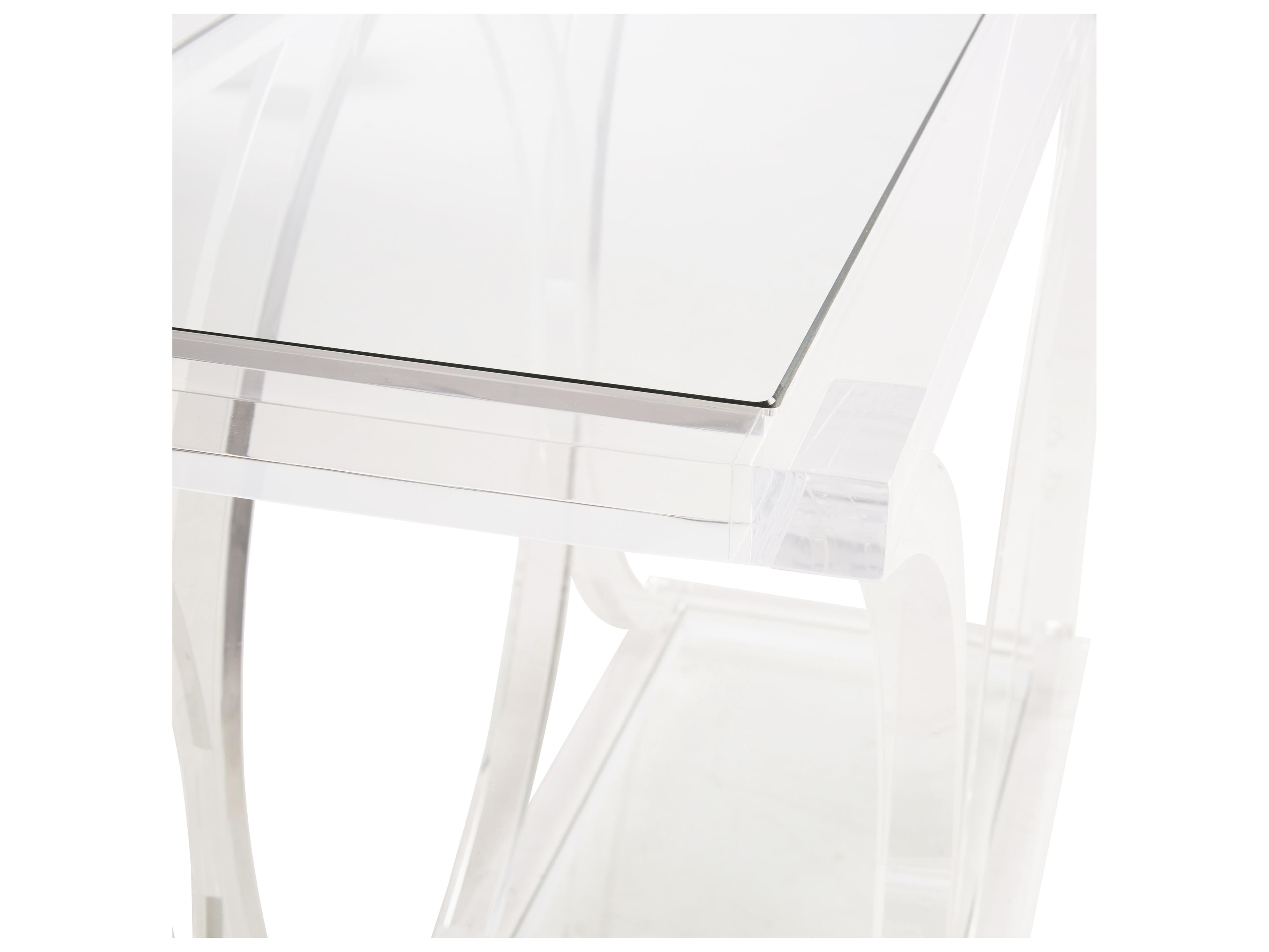 Chelsea House Shayla Copas Rectangular Glass Clear Console Table