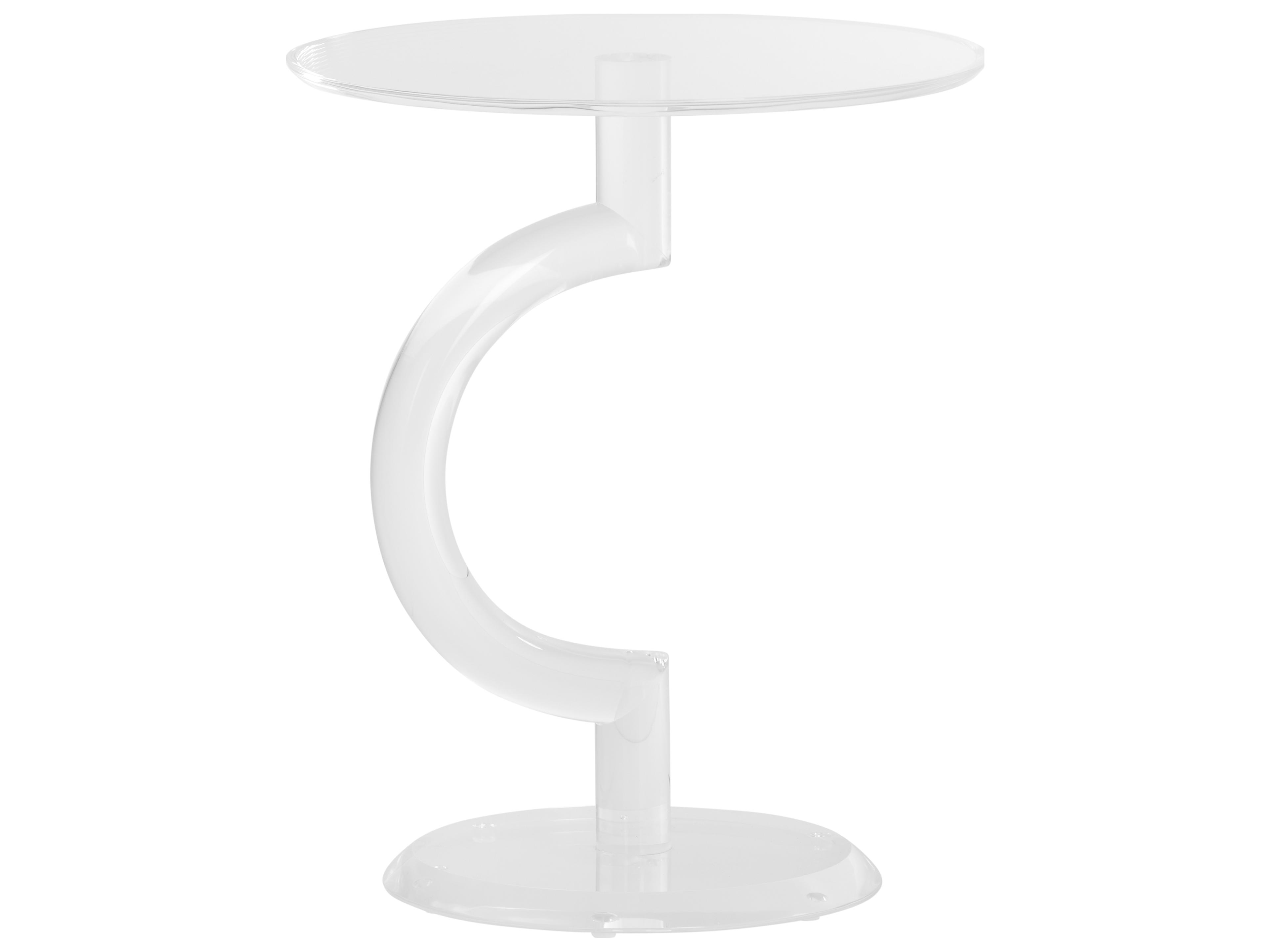 Shayla Copas Round Acrylic Clear End Table