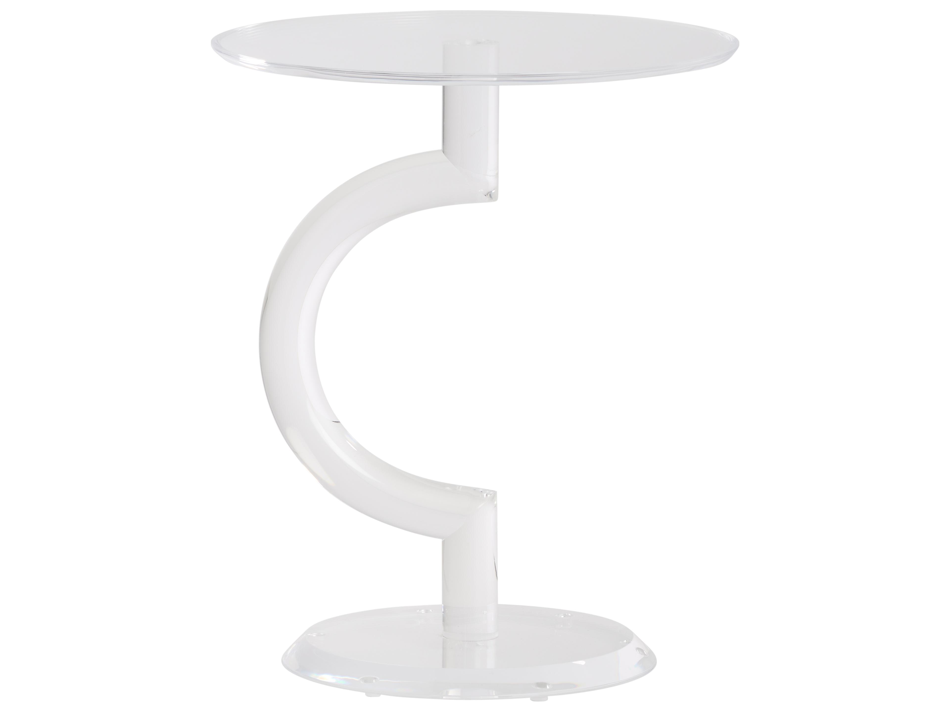 Chelsea House Shayla Copas Round Acrylic Clear End Table