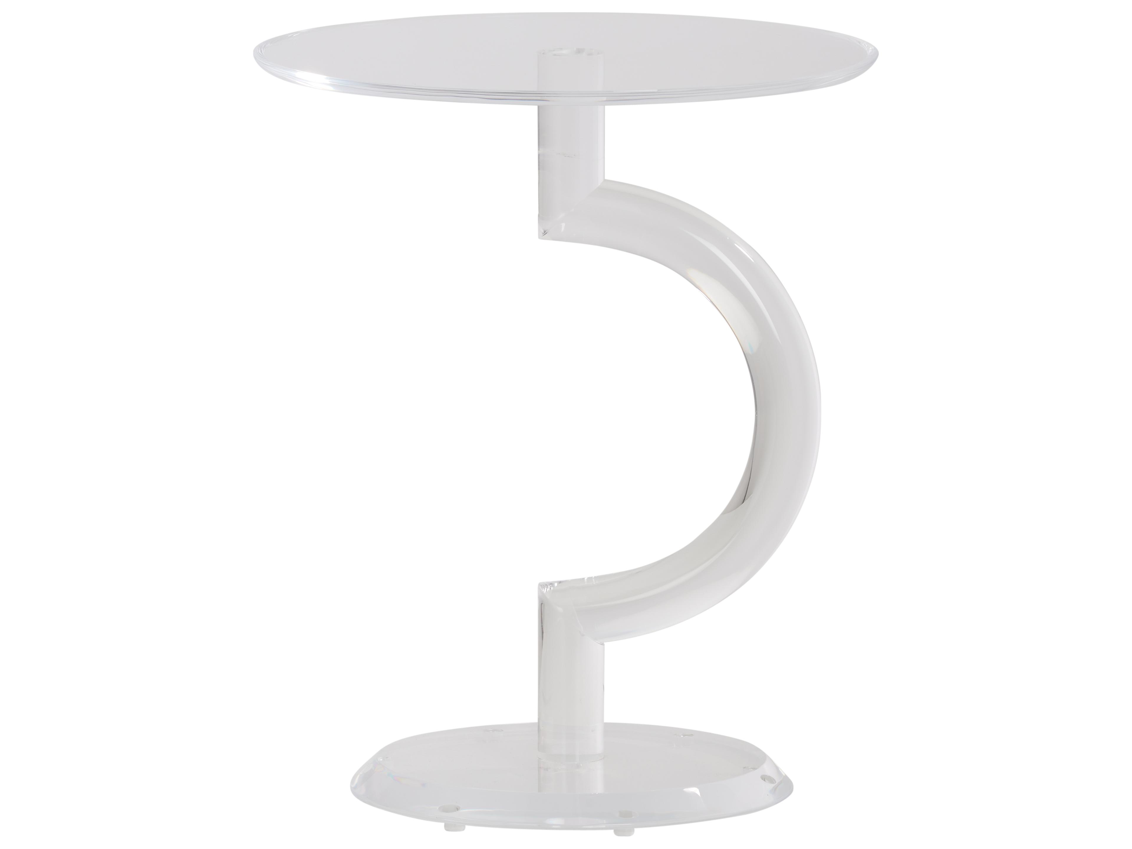 Chelsea House Shayla Copas Round Acrylic Clear End Table