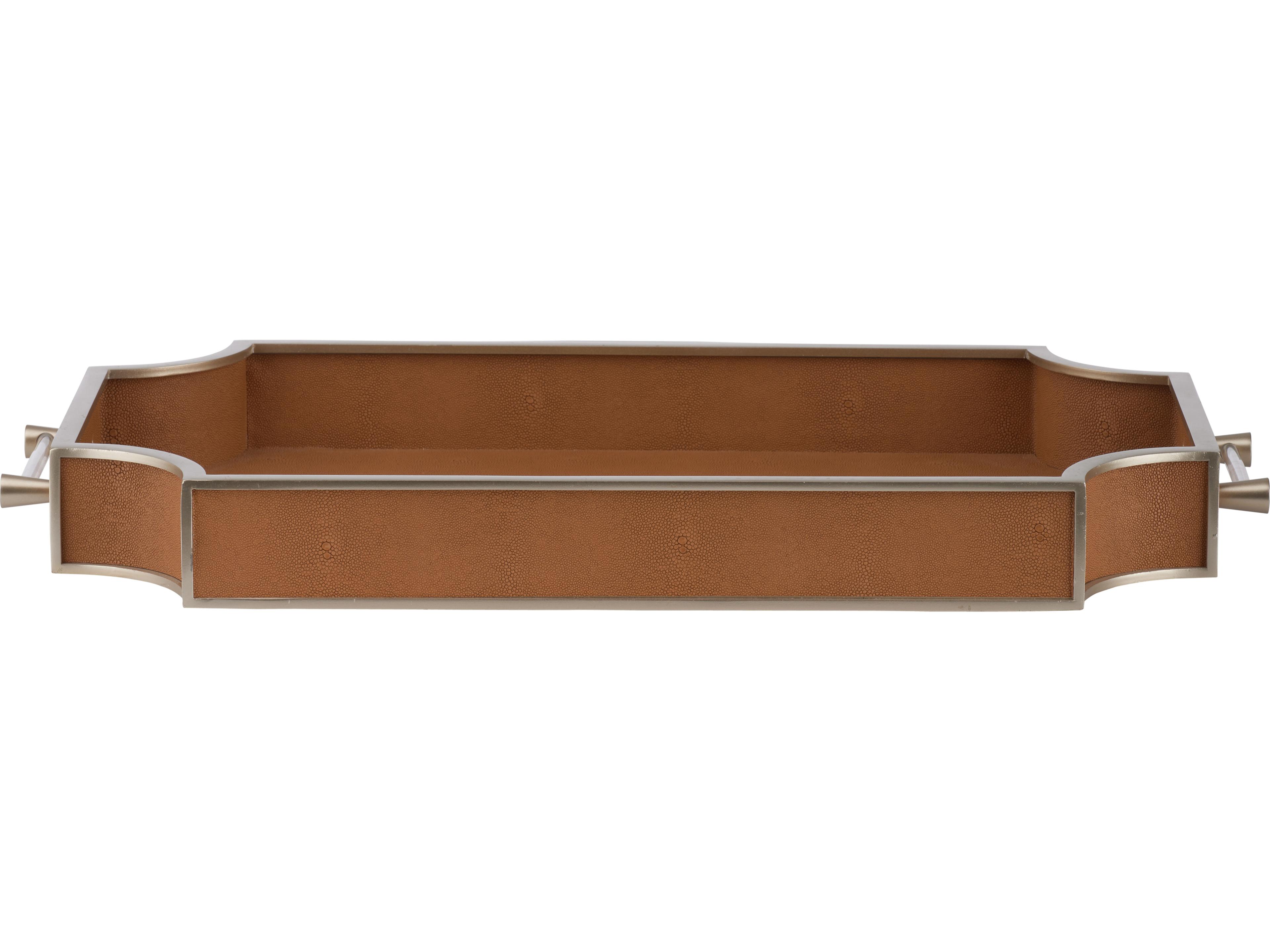 Chelsea House Brown Silver Leaf Serving Tray