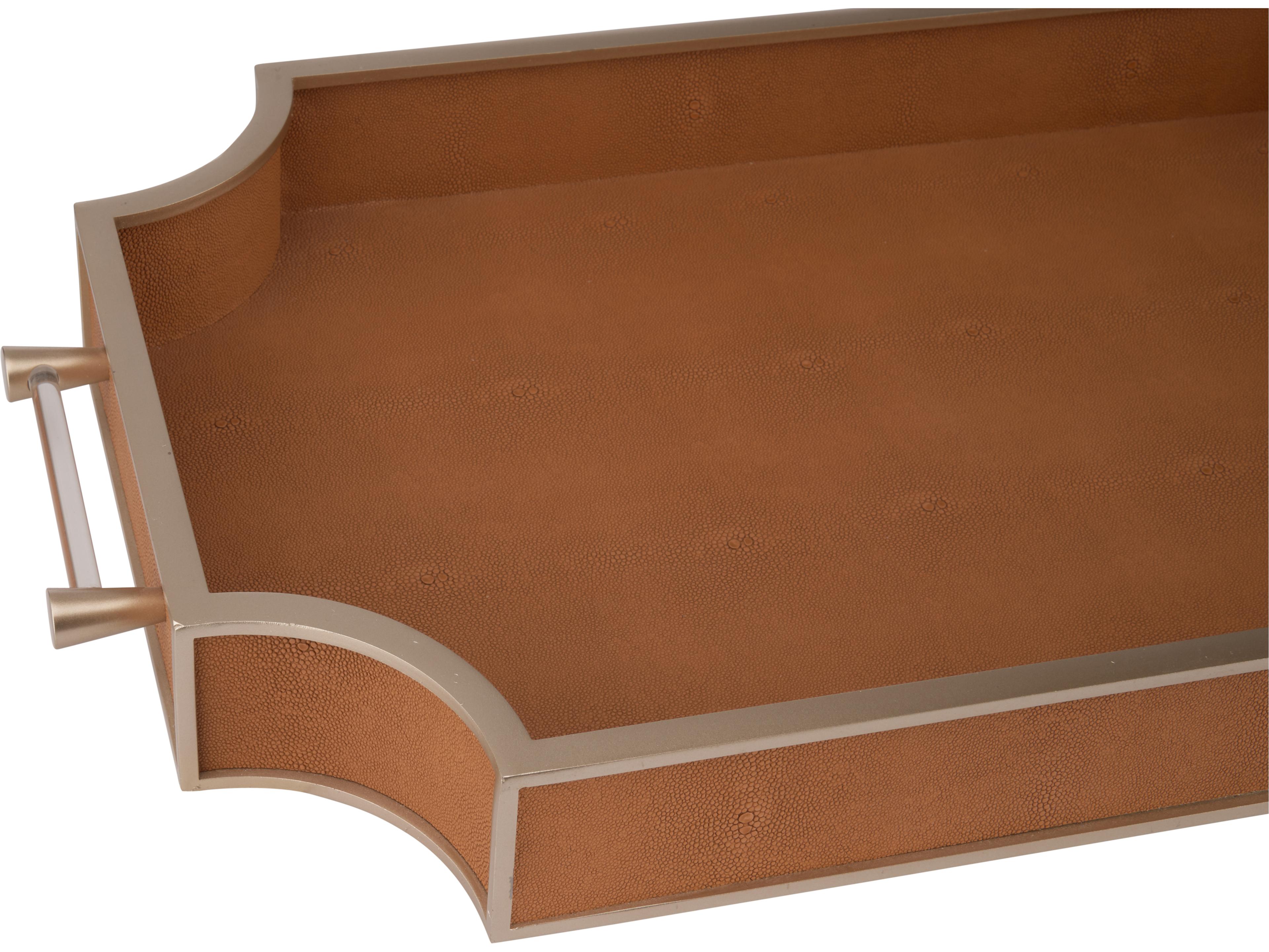 Chelsea House Brown Silver Leaf Serving Tray