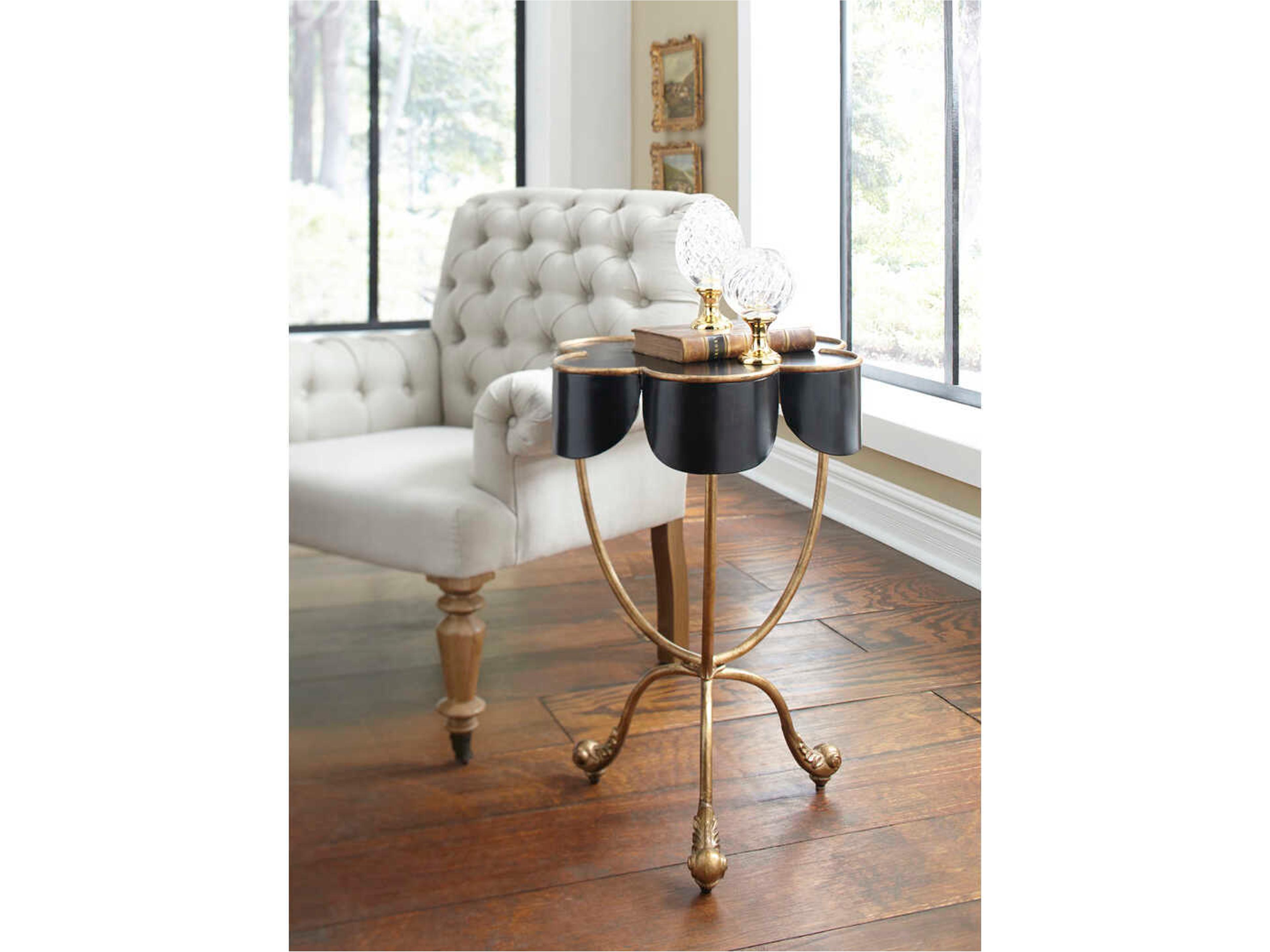 Chelsea House Seville Metal Black With Accent Gold End Table