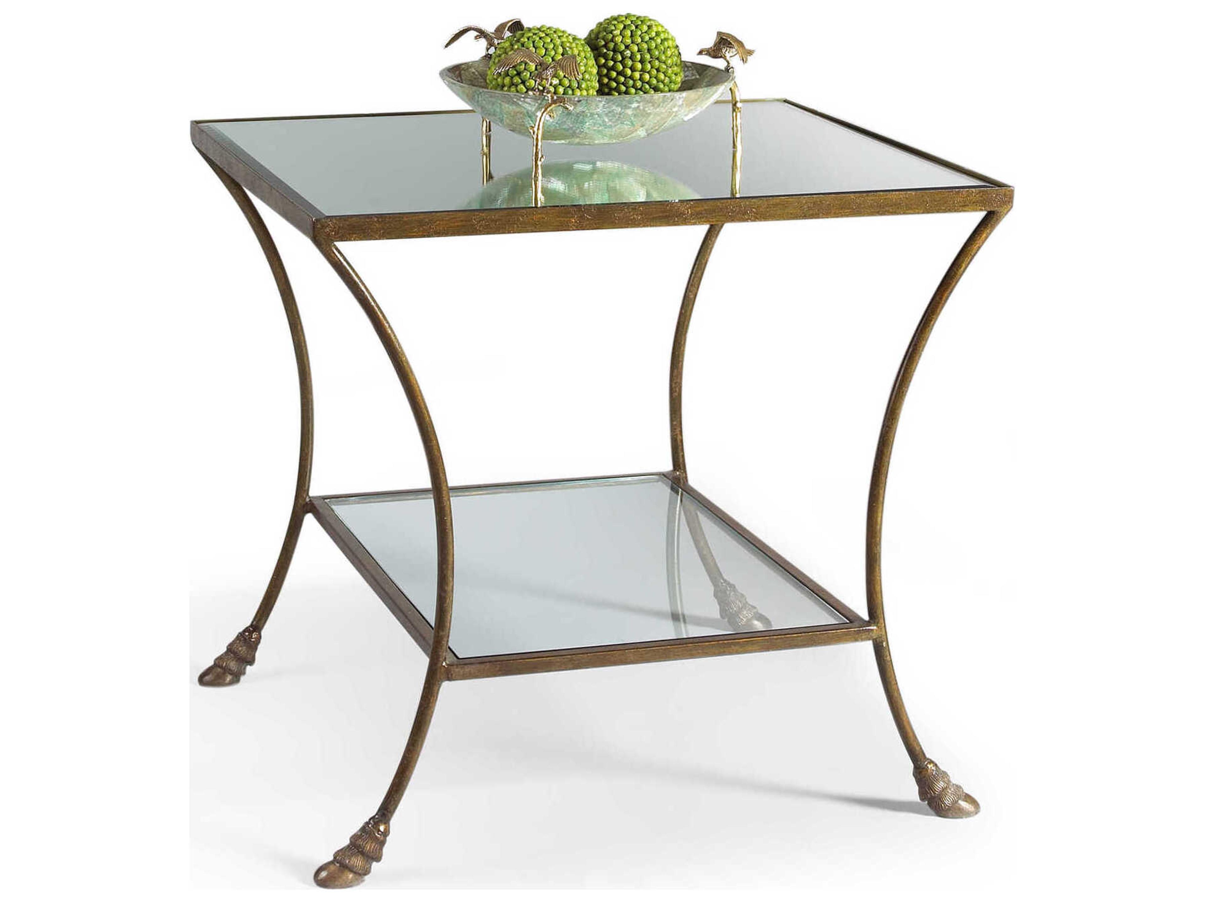 Chelsea House Rectangular Mirror Brown End Table