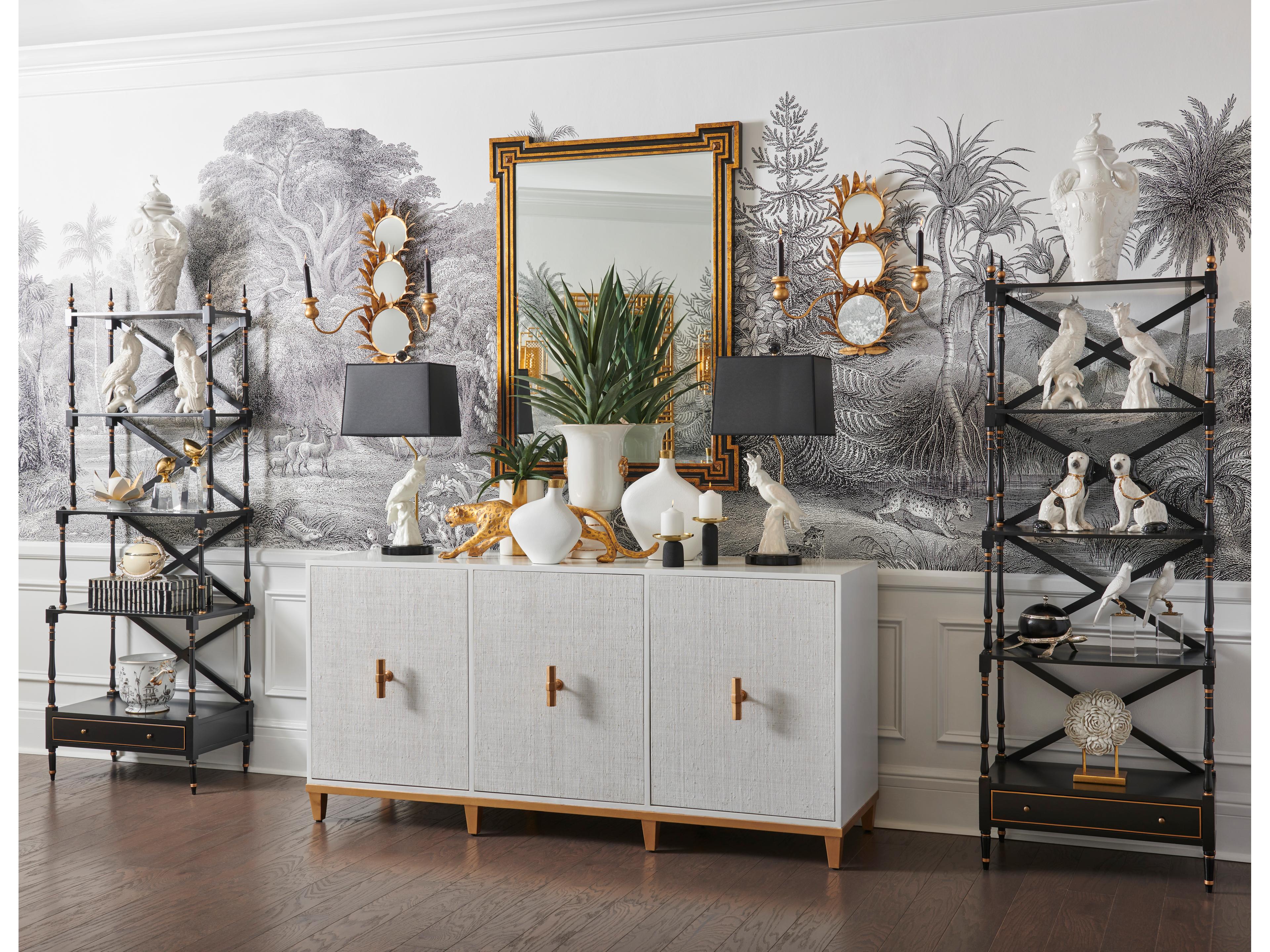 Chelsea House Richards Mirror - Black/Gold