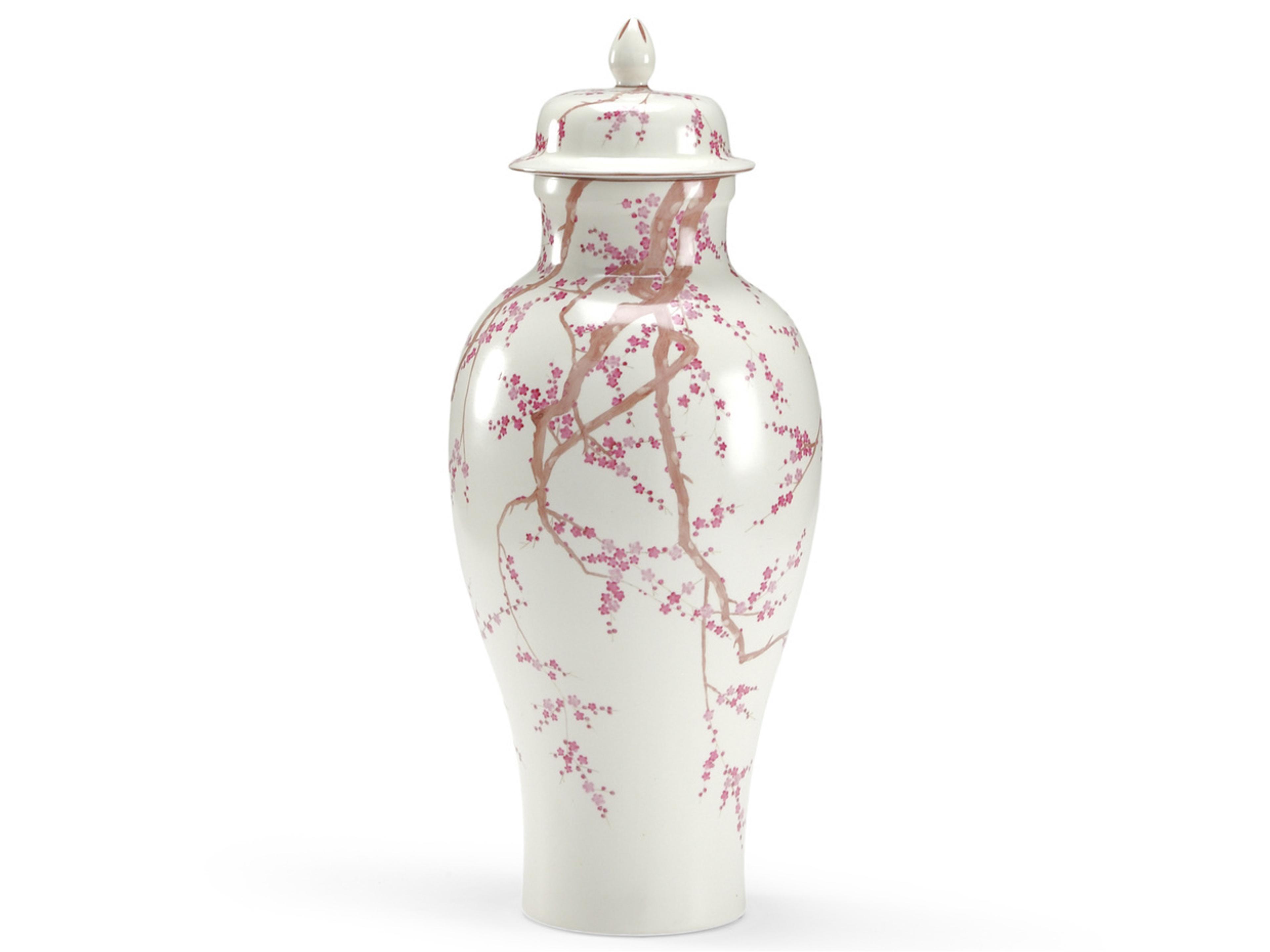 Hand Painted Slender Temple Jar