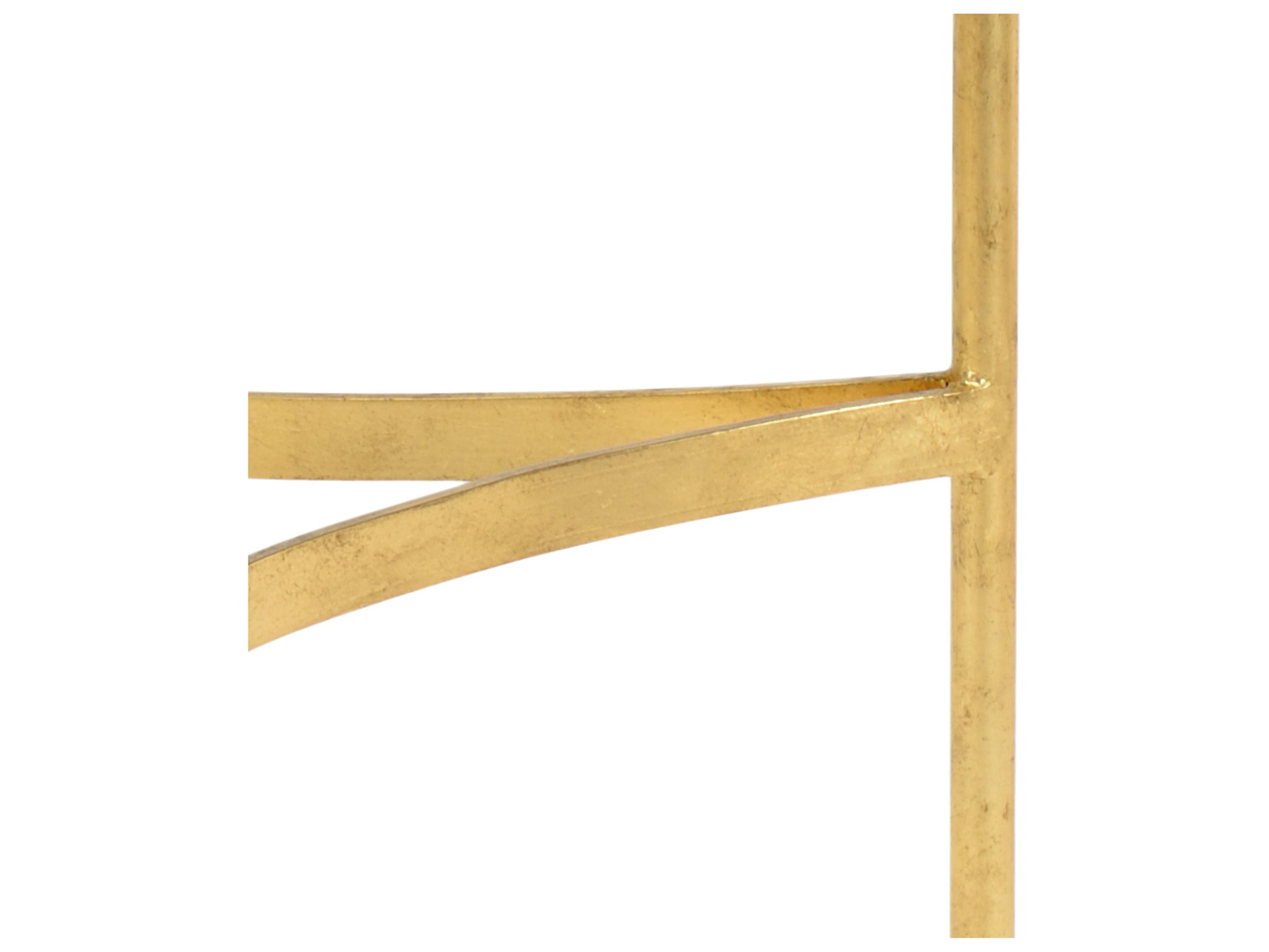 Chelsea House Bristol Round Glass Coffee Table - Gold