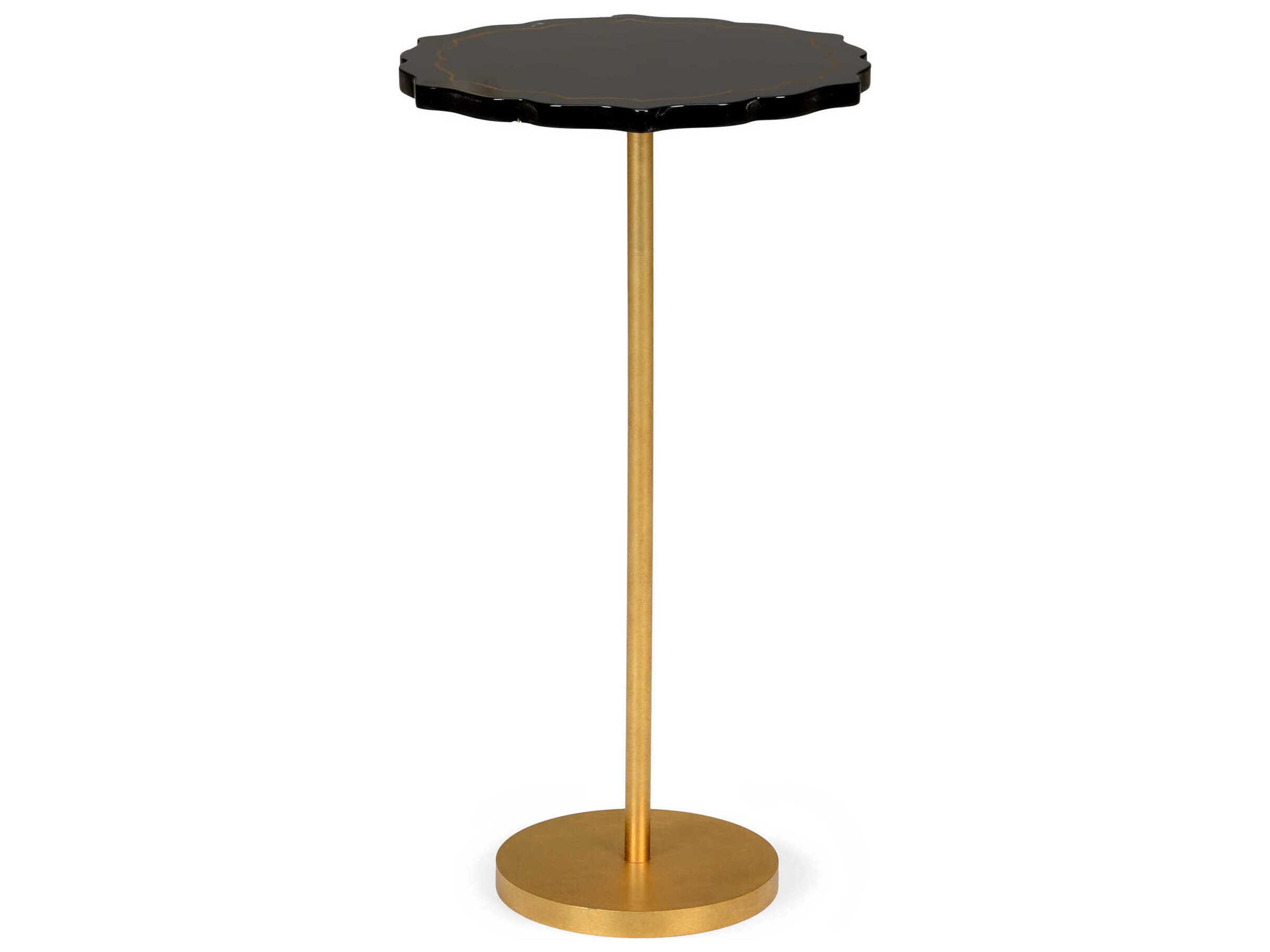 Black Marble Gold Side Table