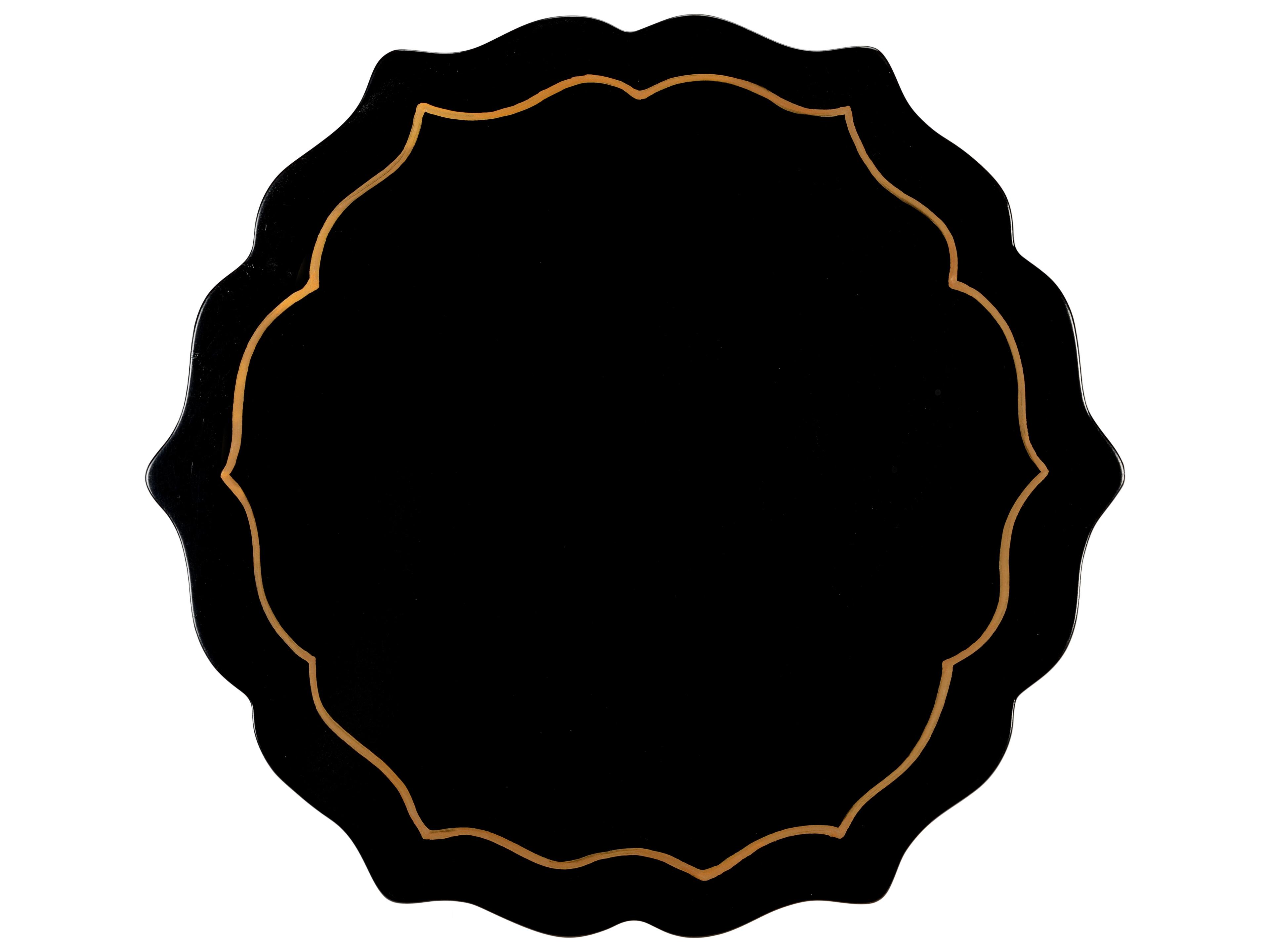 Chelsea House Black Marble Gold Side Table