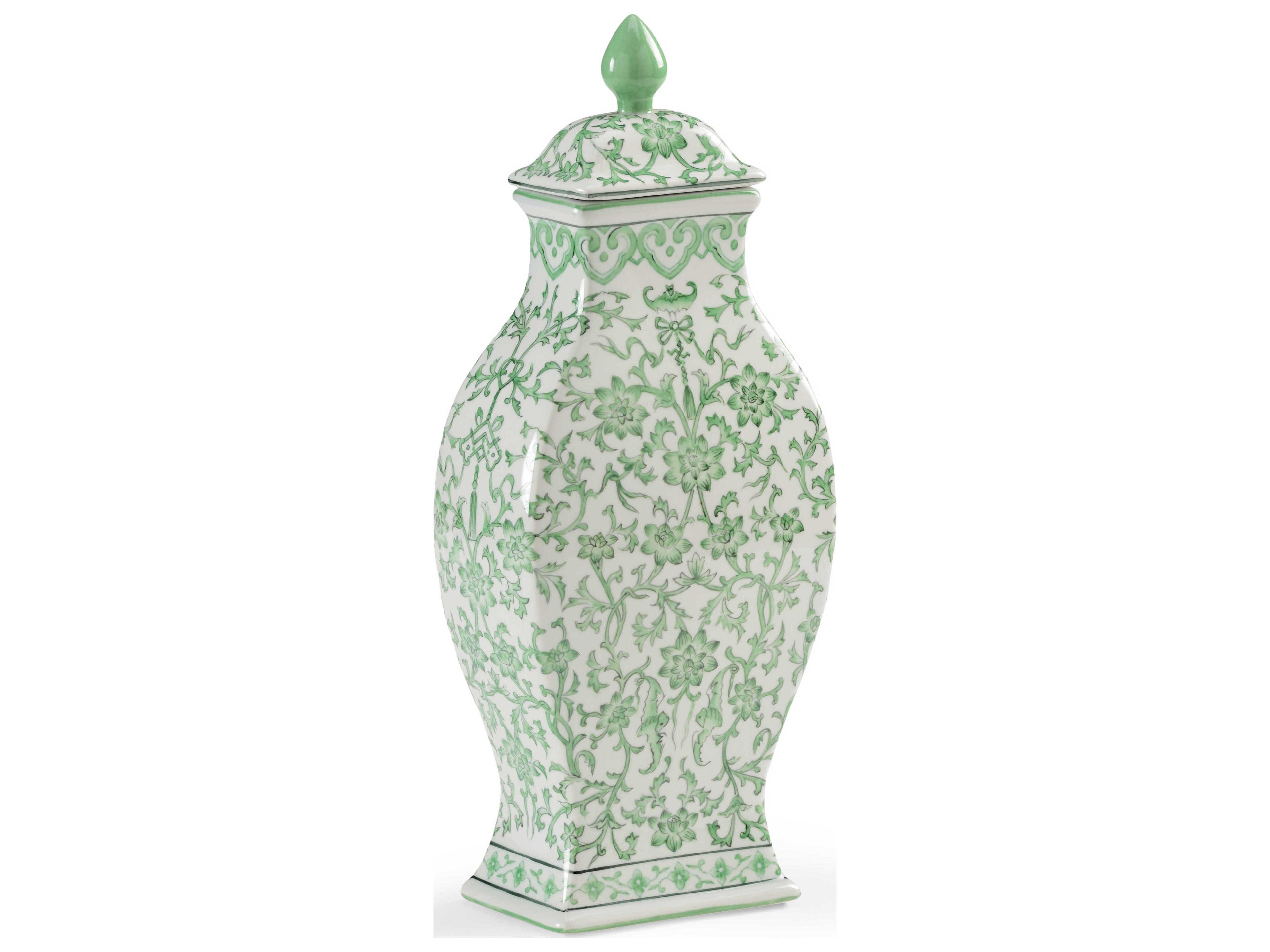 Green Covered Urn