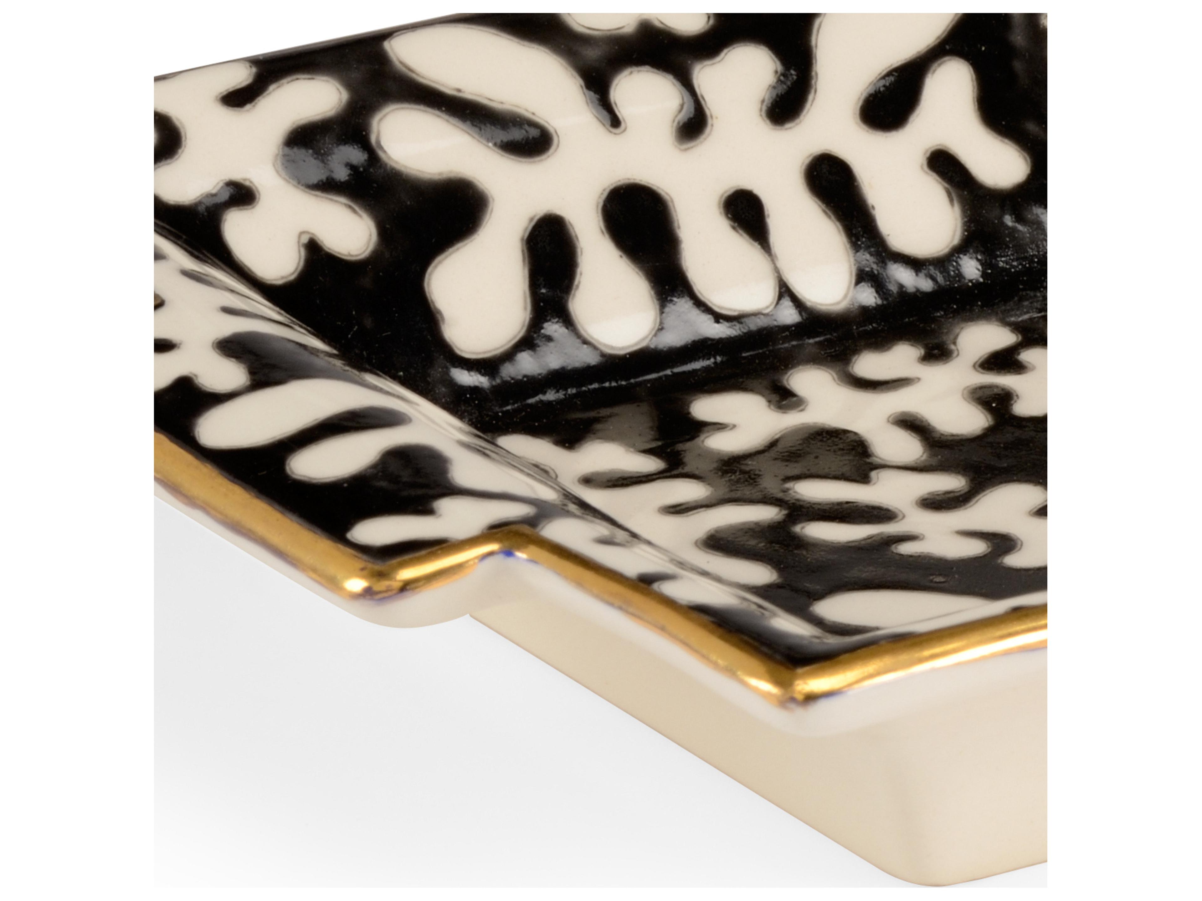 Chelsea House Pam Cain Black Coral Tray