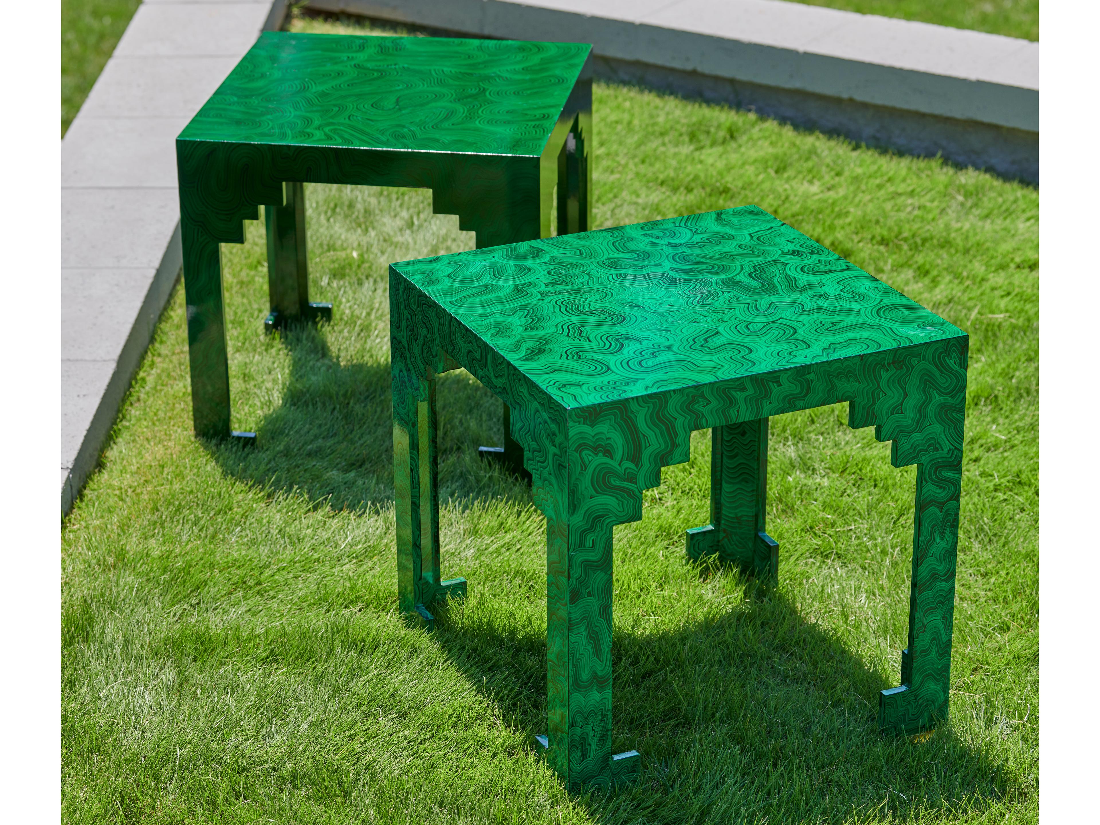 Chelsea House Malachite Cut Corner Table