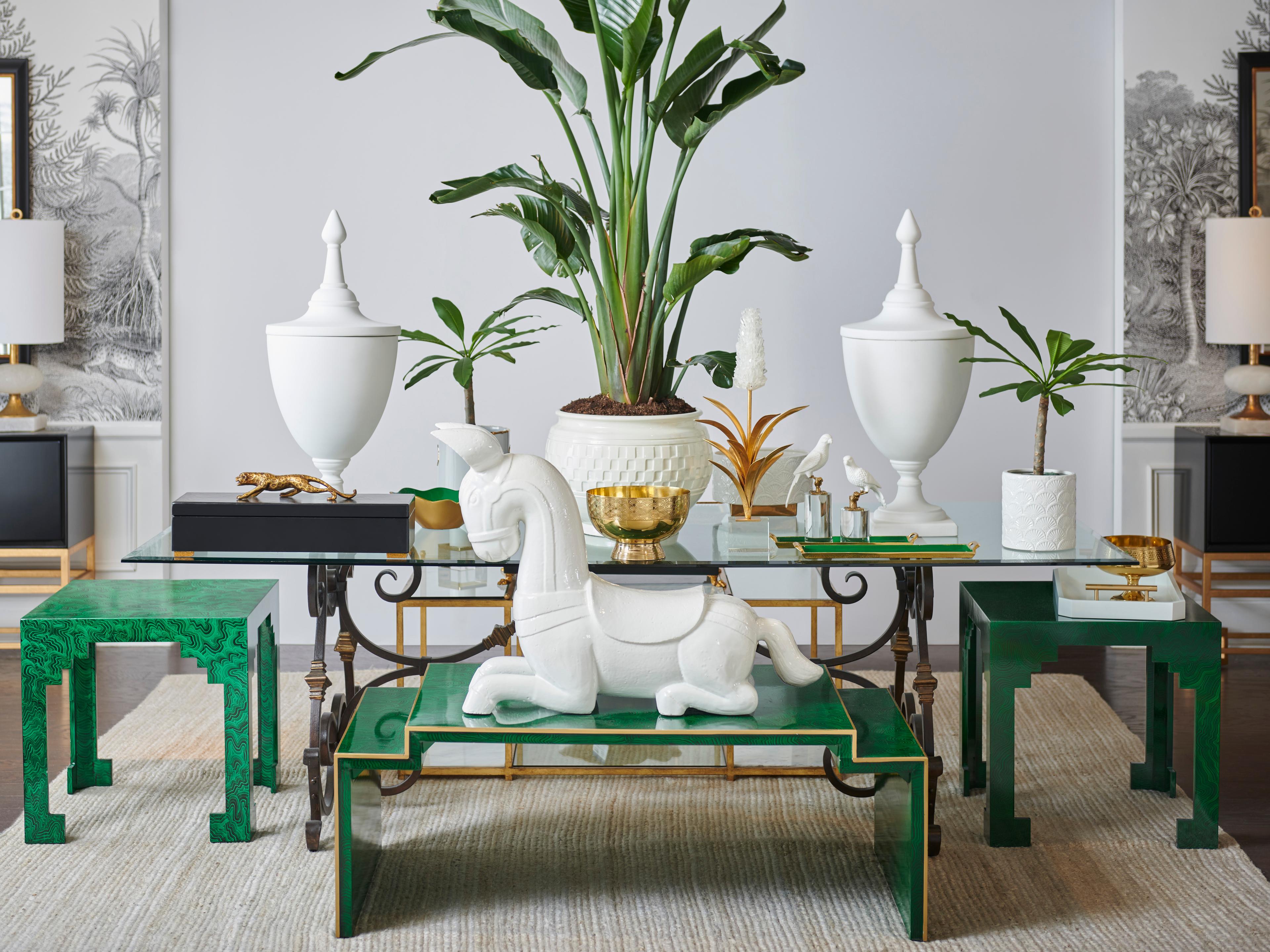 Chelsea House Malachite Cut Corner Table