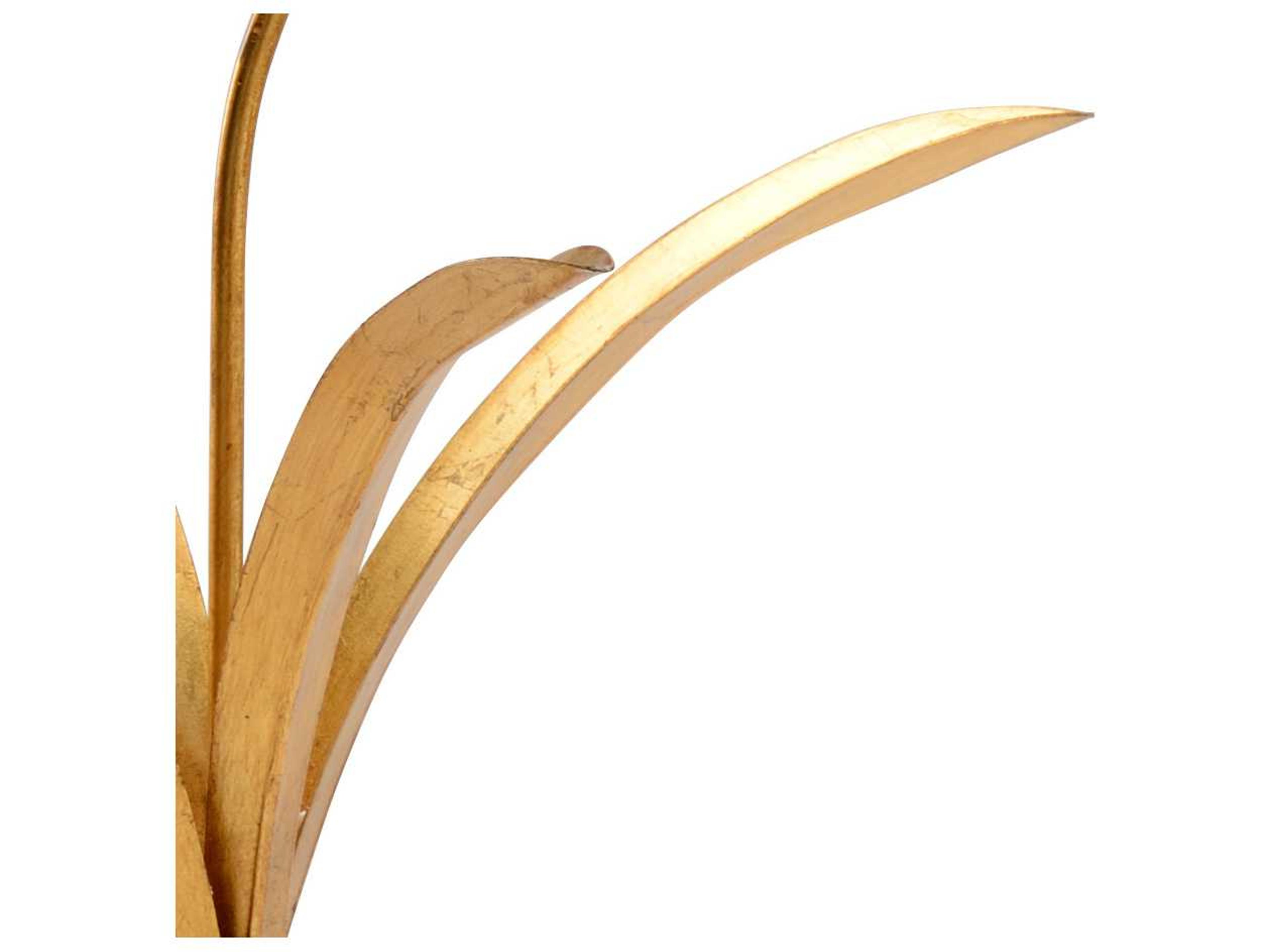 Chelsea House Orchid Antique Gold Leaf Stem